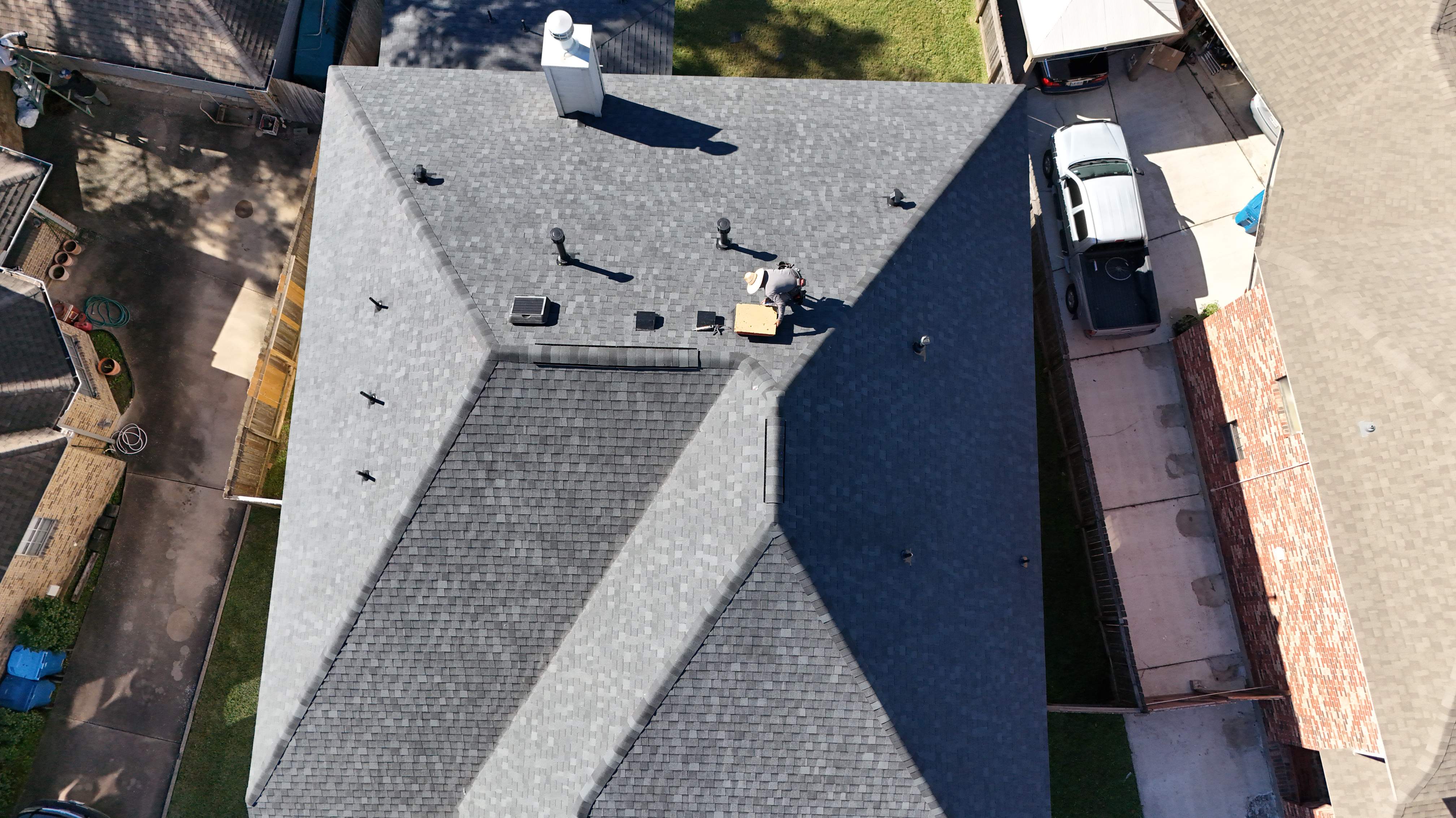 Roof Replacement + Interior Ceiling Restoration — Humble, TX by PL Roofing & SB Roofing, LLC.