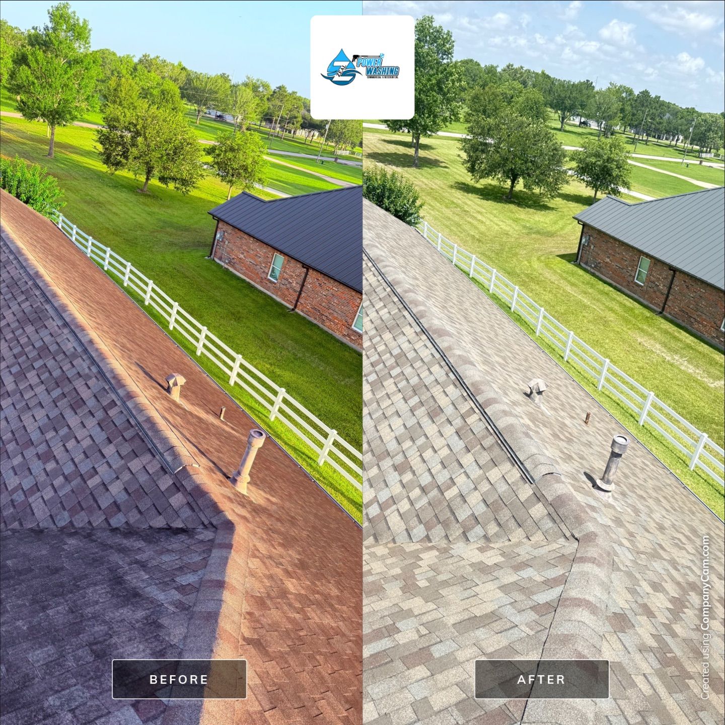 Complete Roof Cleaning and Exterior House Wash in Friendswood by Zeal Power Washing