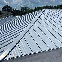 24ga 1.5" Mechanical Seam Regal White  by Total Roofing System The Metal Roof Experts