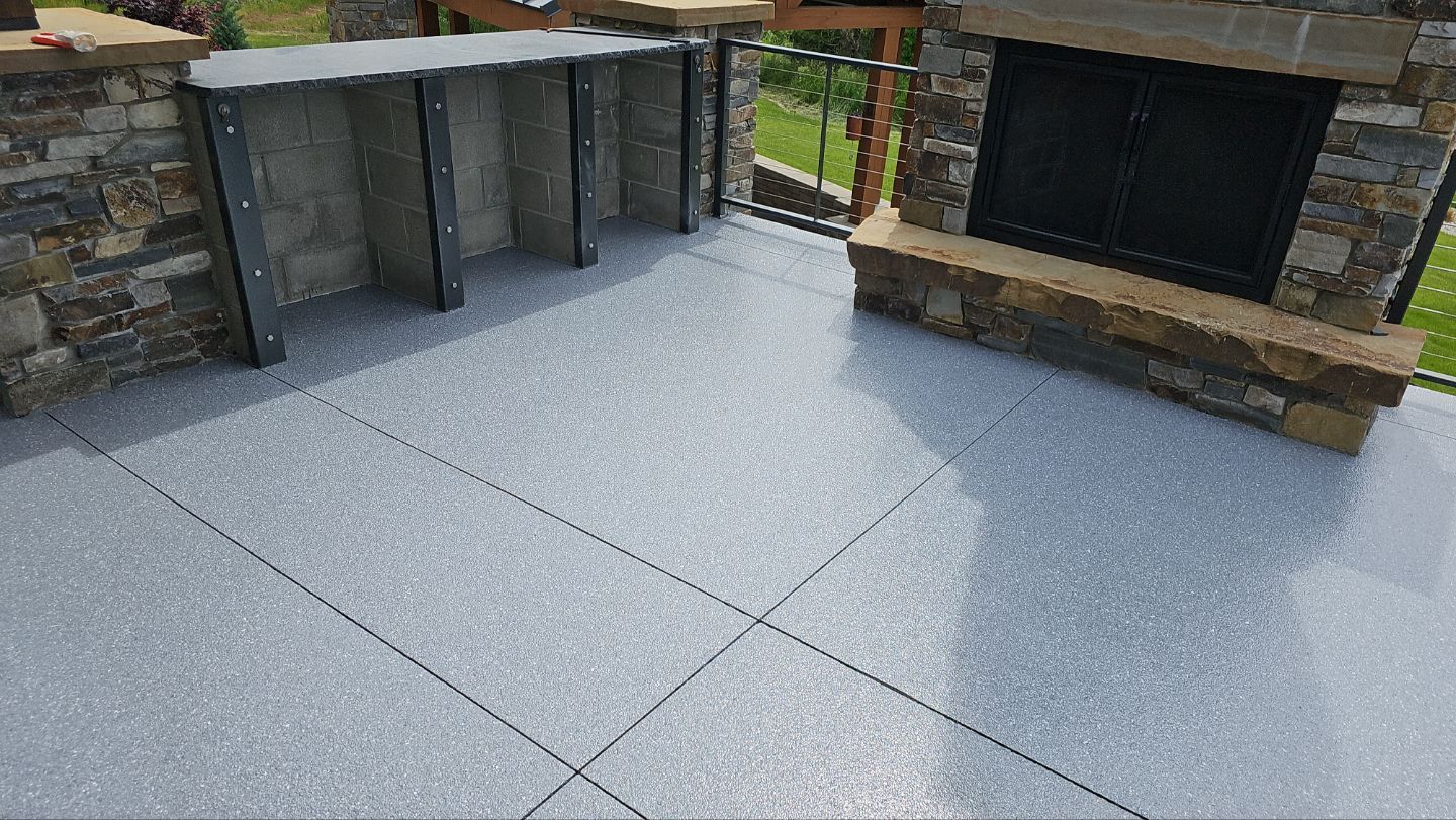 Patio Transformation using Moonstone by Croc Coatings, LLC