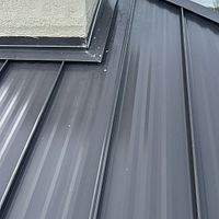 24ga 1.5" Mechanical Seam Dark Bronze by Total Roofing System The Metal Roof Experts
