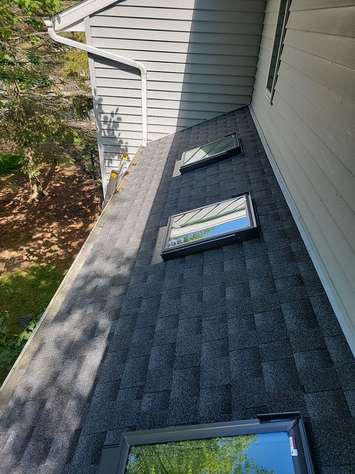 Roof Installation with GAF HDZ Timberline Shingles and Skylight Replacement in Cleveland, WI by Gellings Roofing & Siding