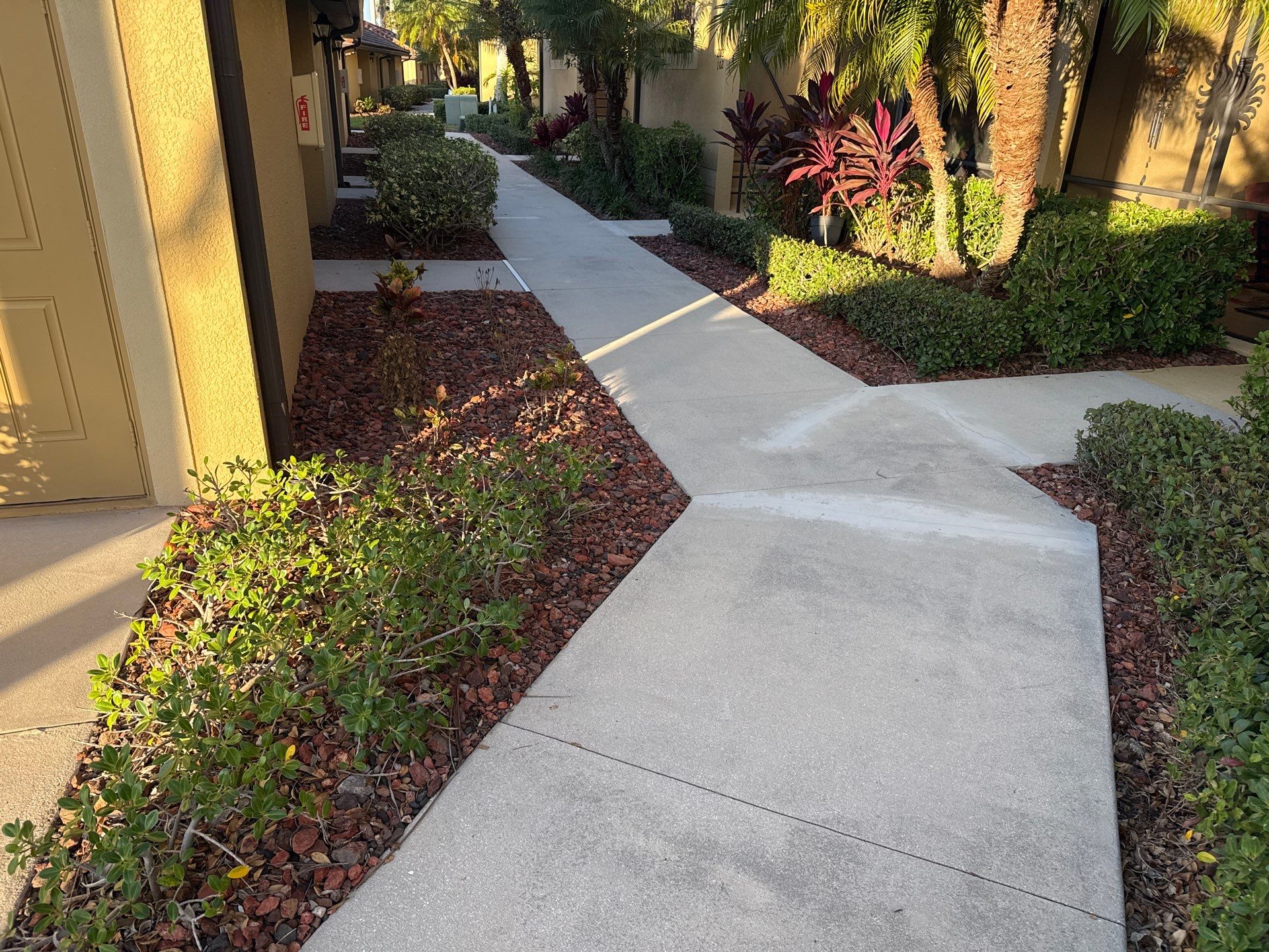 HOA Condo Concrete Driveway & Sidewalk Cleaning – River Strand Community, Bradenton, FL by Sunshine AquaWash