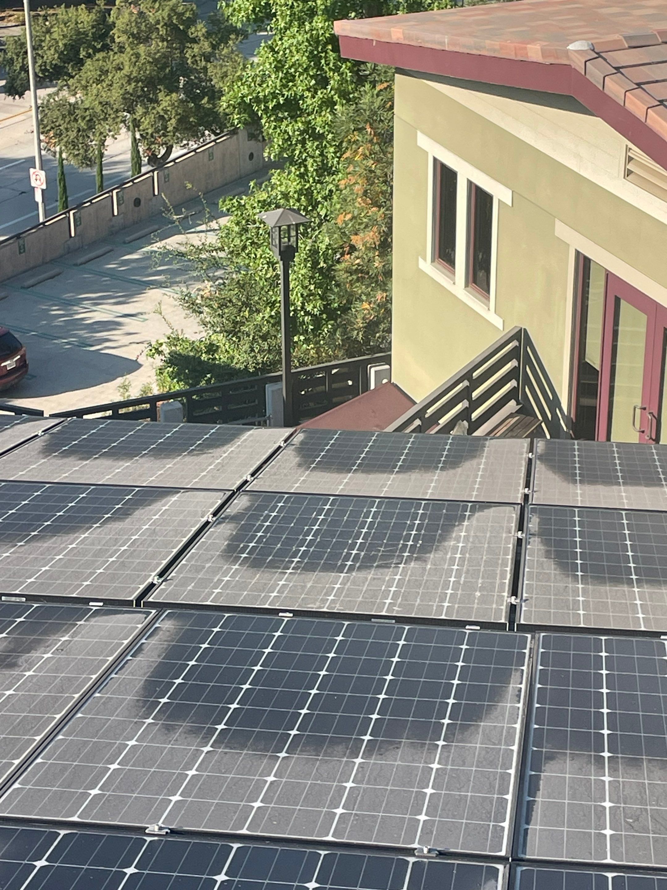 Commercial Solar Panel Cleaning for Chandler School in Pasadena Ca by Palm Coast Solar Cleaning