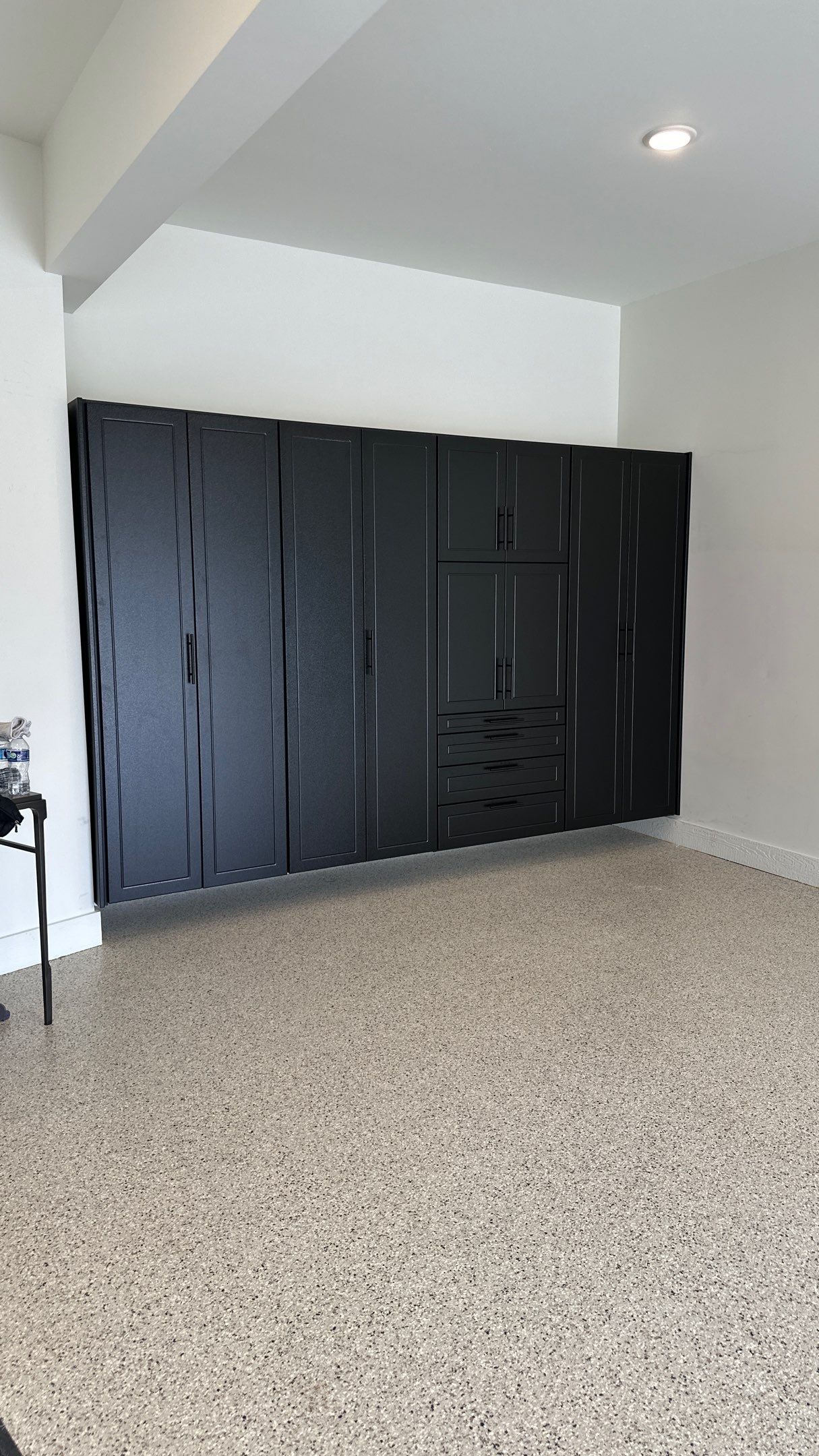 Jed W. went with Black powder coat on his cabinets.  by Banner Garage