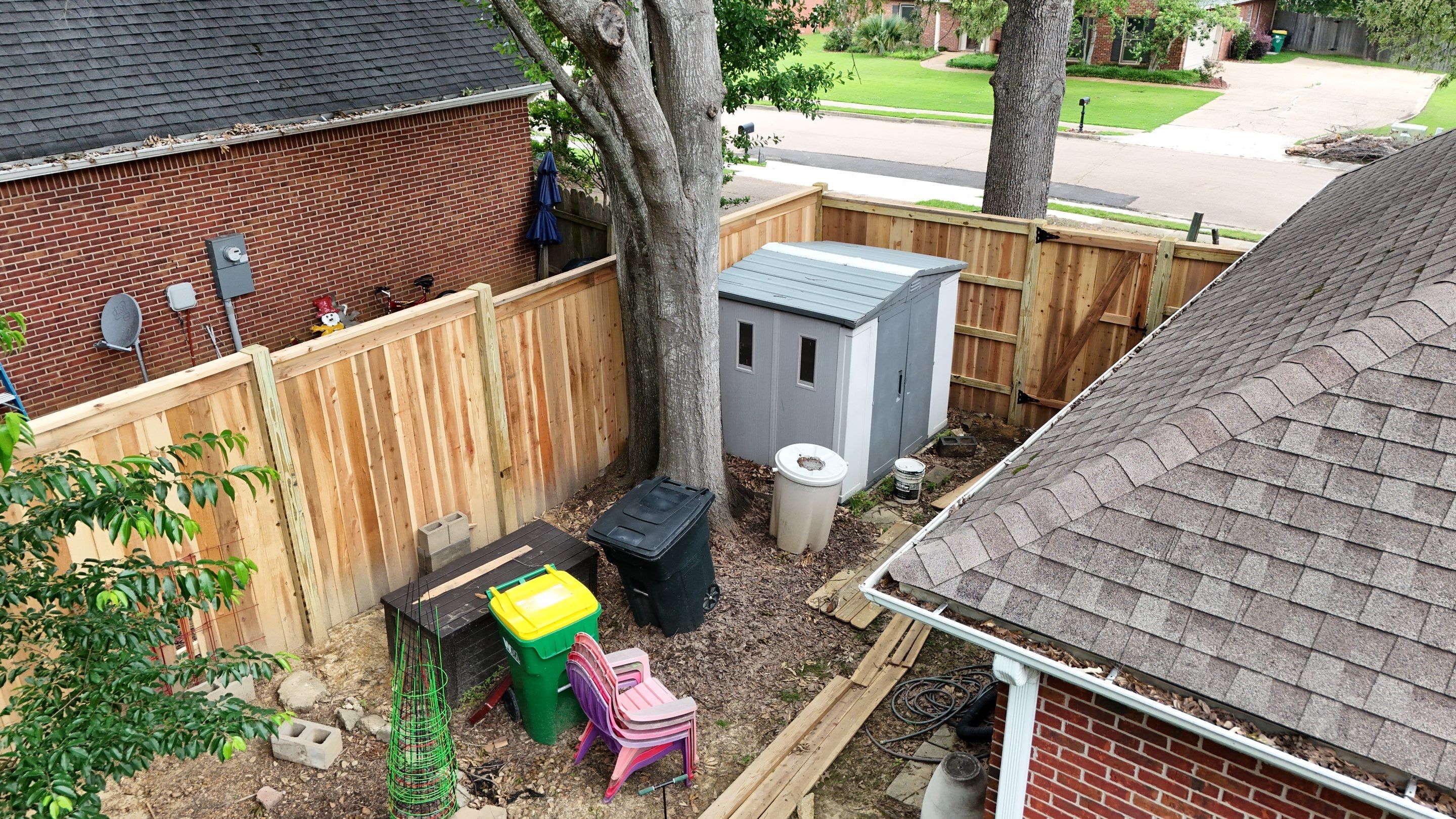 8' Cedar Good Neighbor 6x6 w/Decorative Opening by Roberson Construction LLC