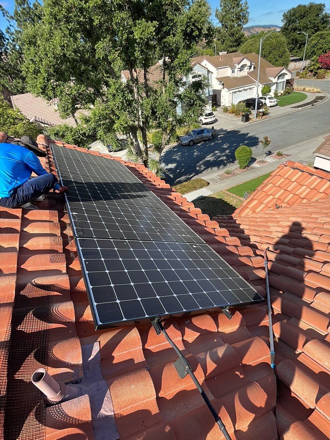 Solar Panel Bird Proofing using Critter Guard Mesh by All One Solar Shine