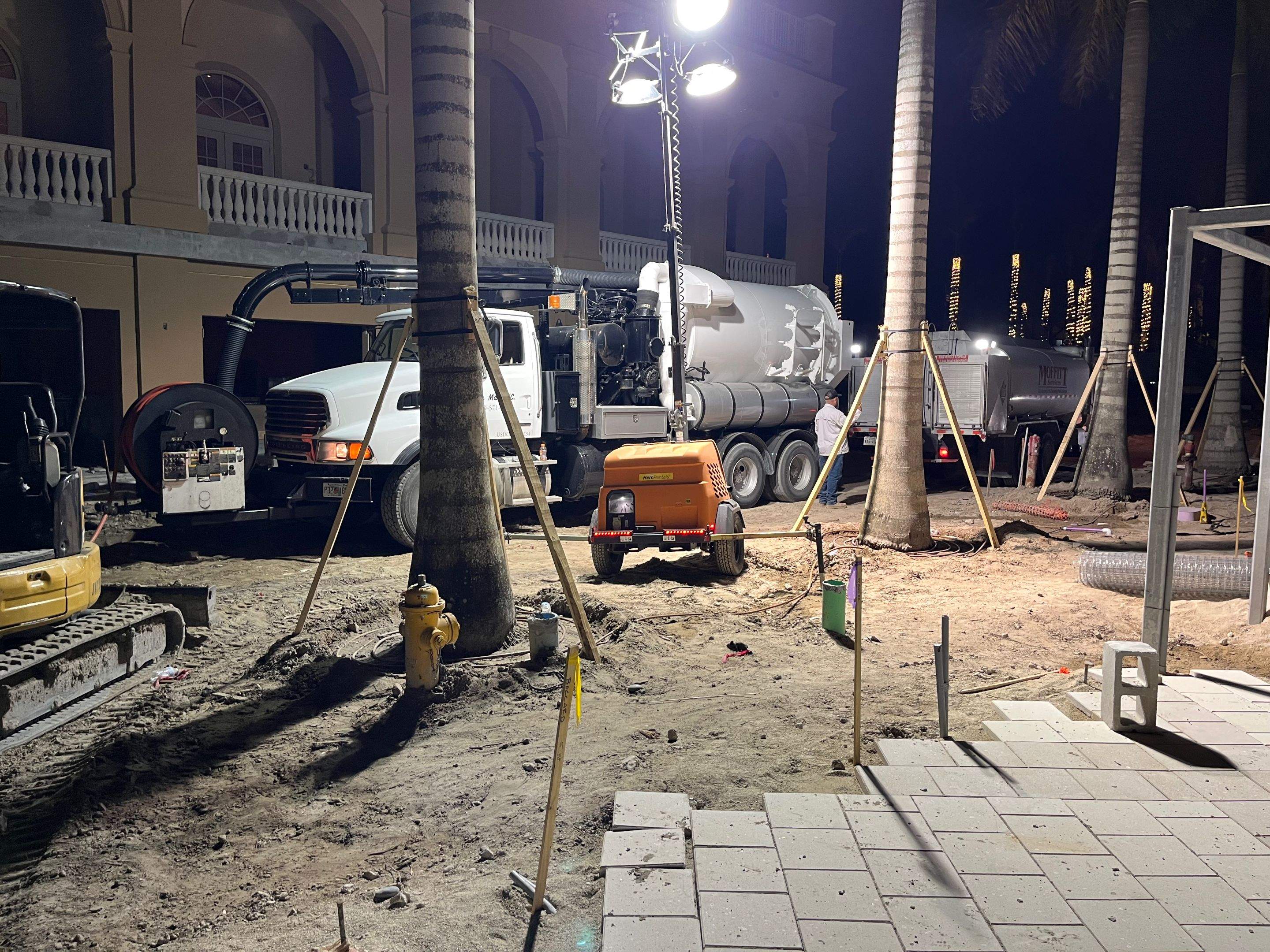 Ritz-Carlton S. Pool Deck & S. Service Rd Drain Cleaning by APS Power & Water