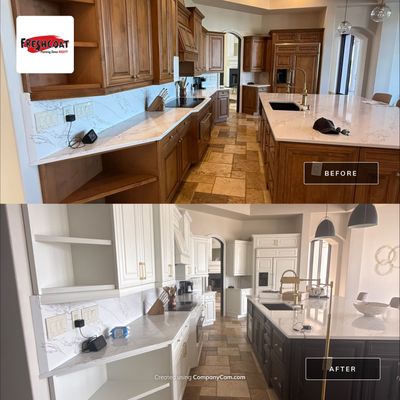 Two Tone Cabinets Repaint