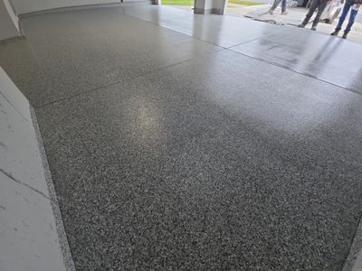 Garage Transformation using Slate Stone