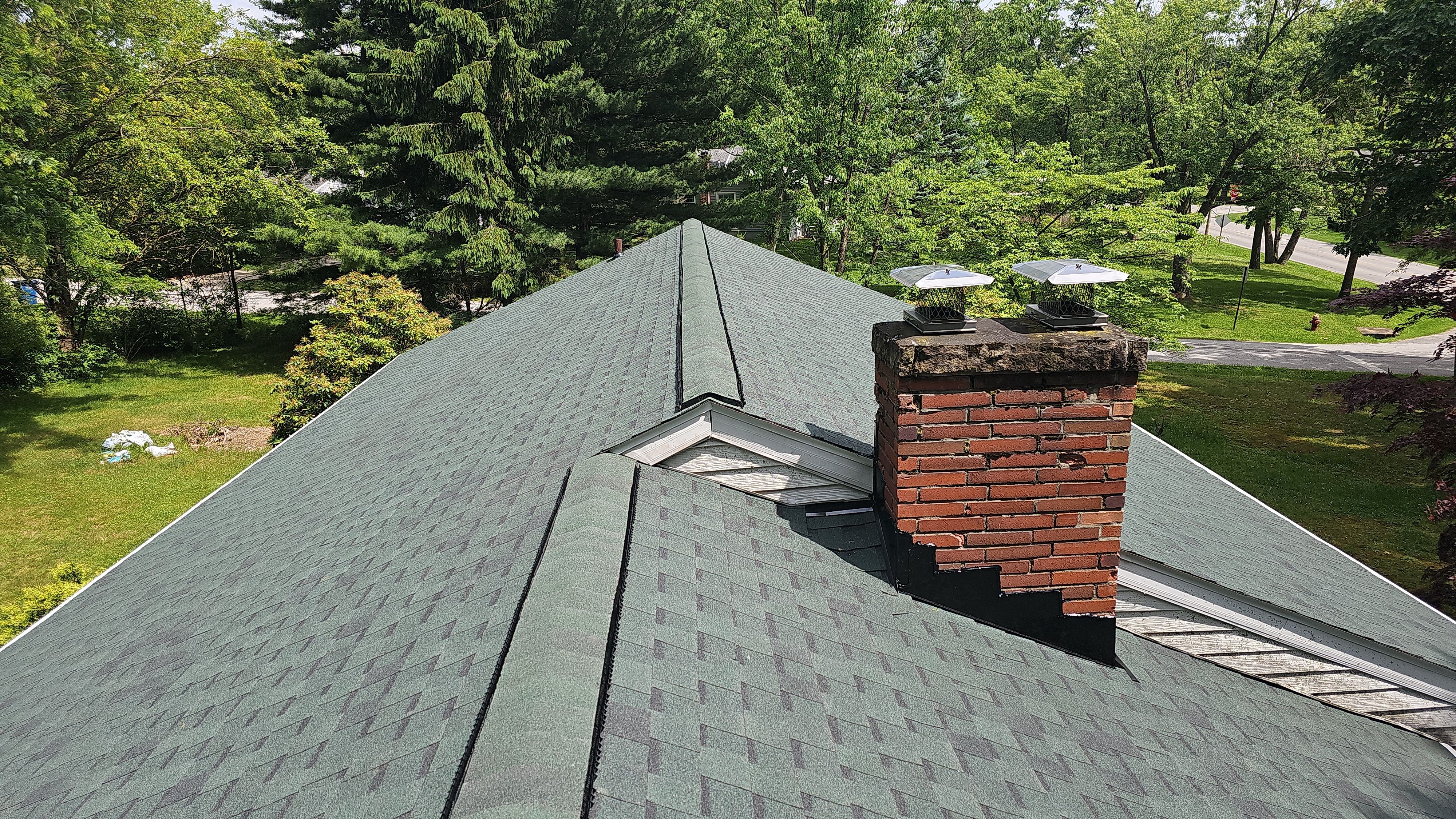 Atlas Pinnacle, Color, Woodland Green, Drip Edge, Color, White by Eagle Eye Roofing