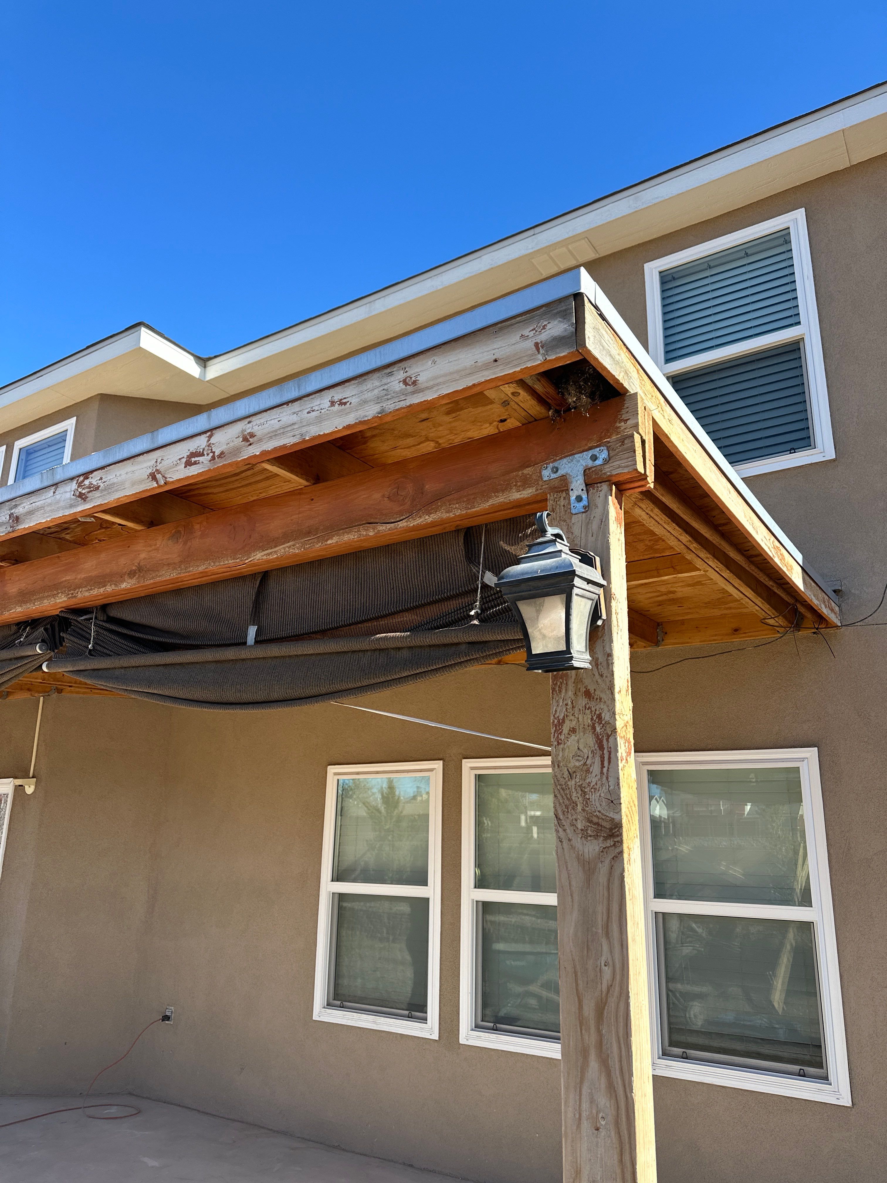 Patio Cover using Carved Douglas Fur by Rio Grande Building & Storage