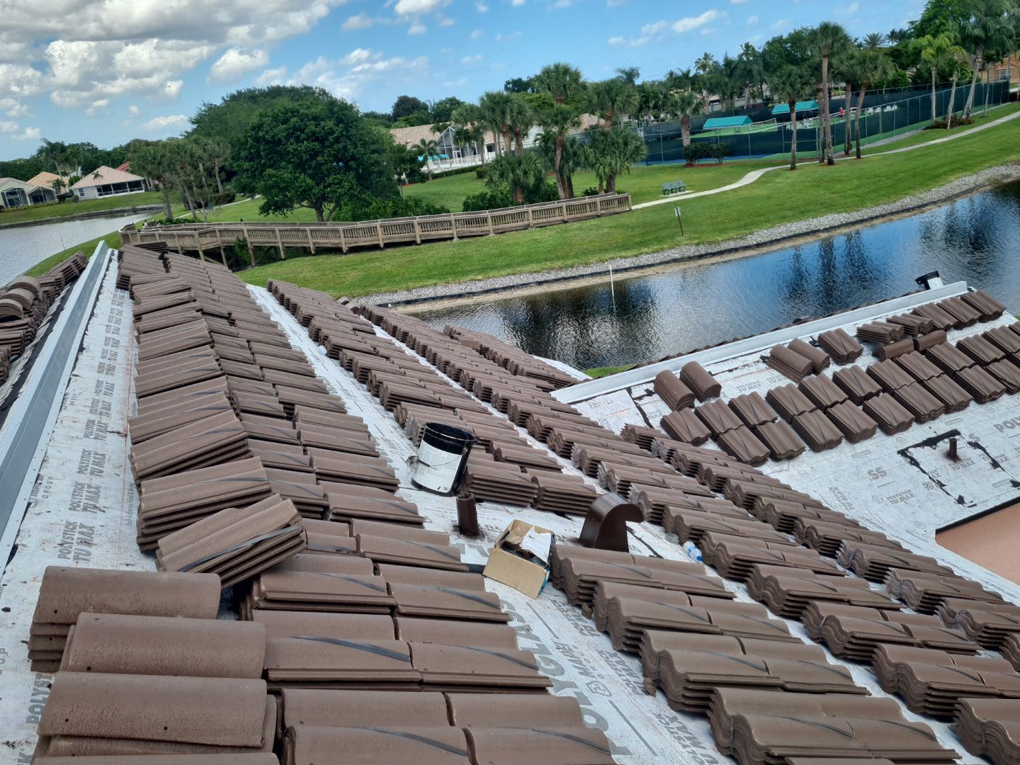 Residential Roofing Installation using WestLake Roofing Tile by BLUES BROTHERS ROOFING