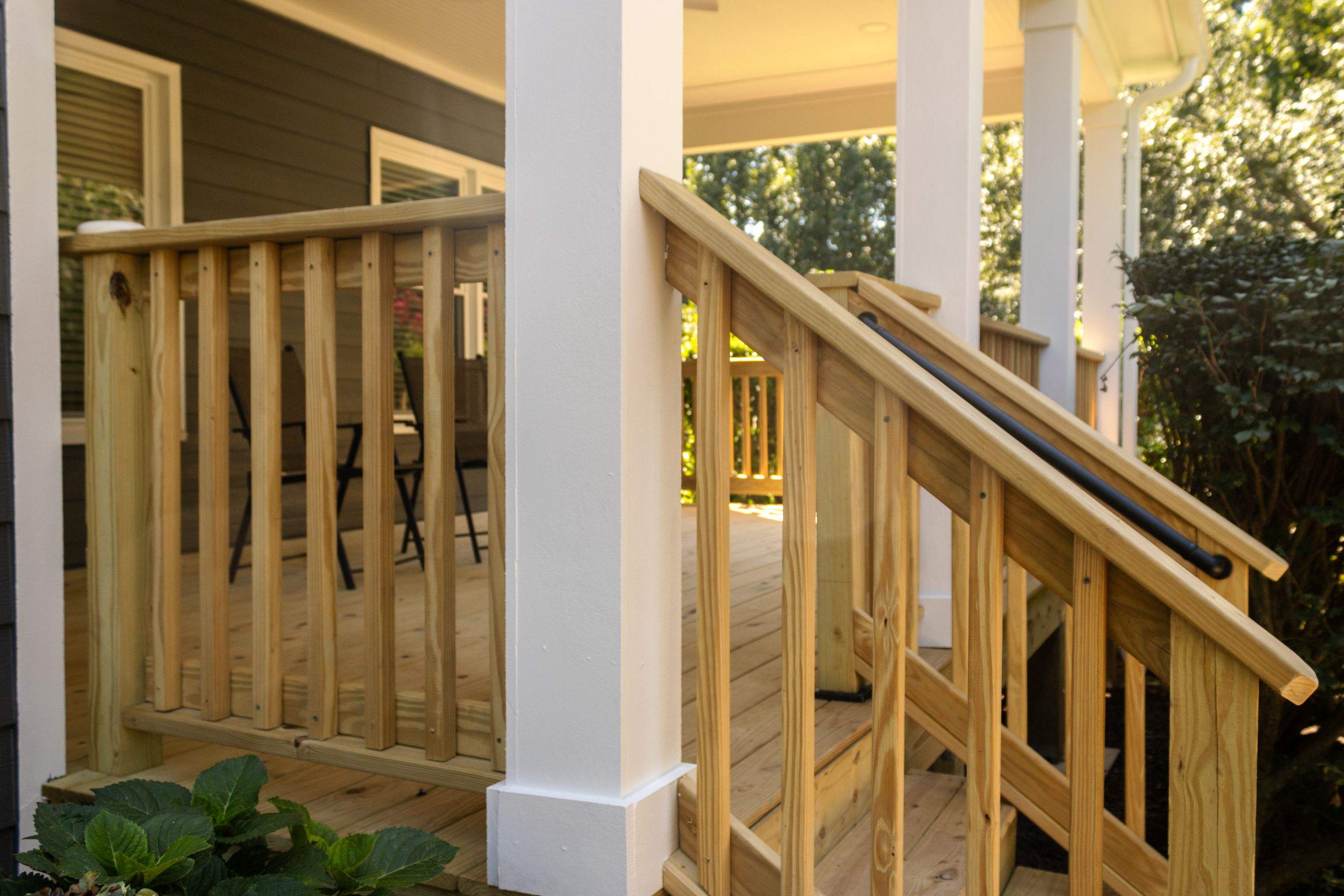 Roswell, GA Wood Deck and Covered Porch Build  by Nelson Exteriors 