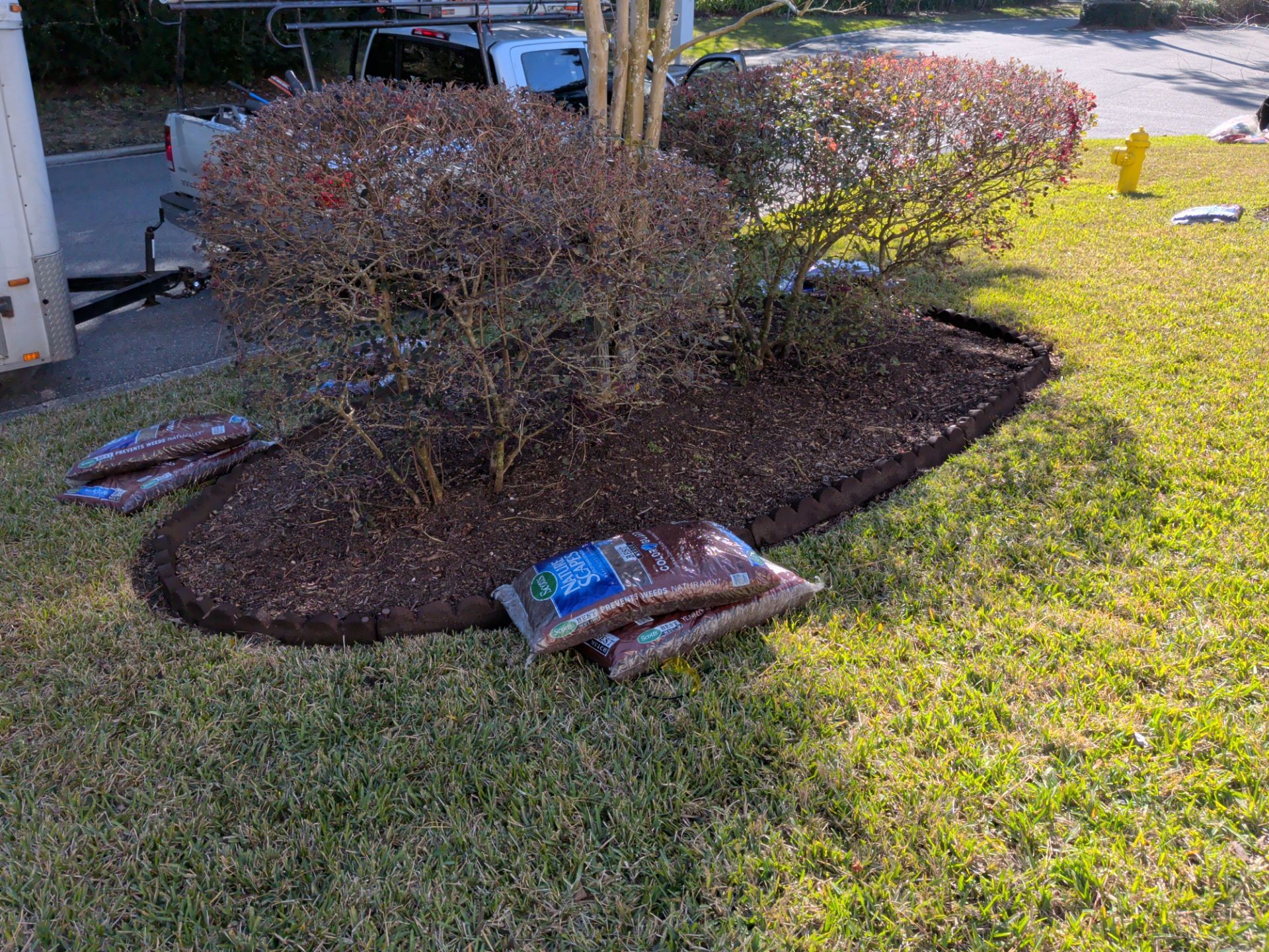Flower Bed Cleanup & Mulch Preparation — Jacksonville Beach by Harmoni Home Services