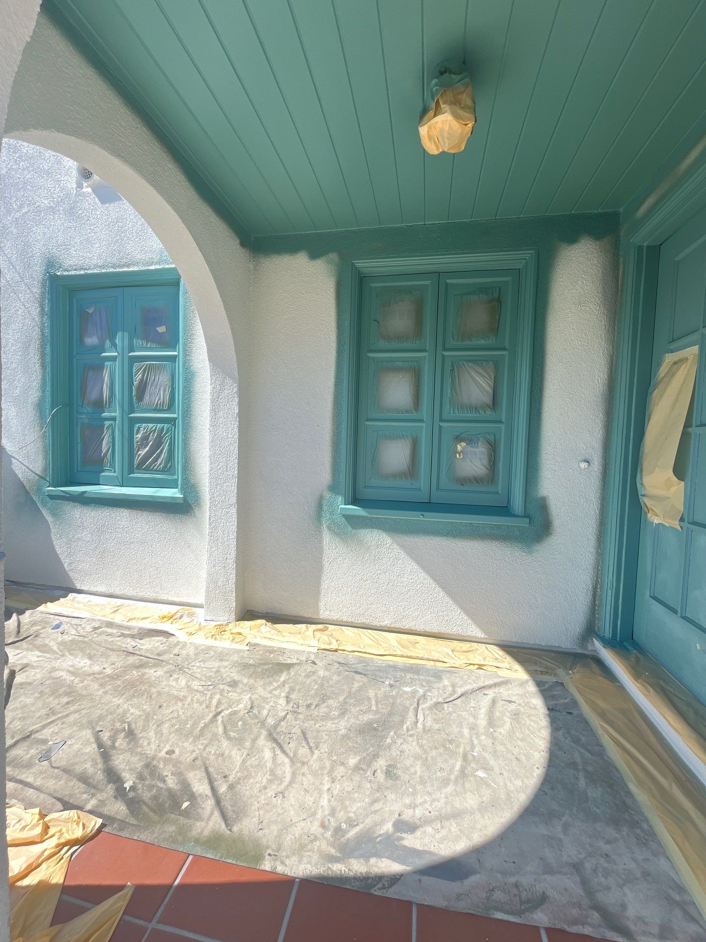 Exterior Transformation with Fresh Stucco and elastomeric system for waterproofing by Herrera’s Bay Area Painting inc.