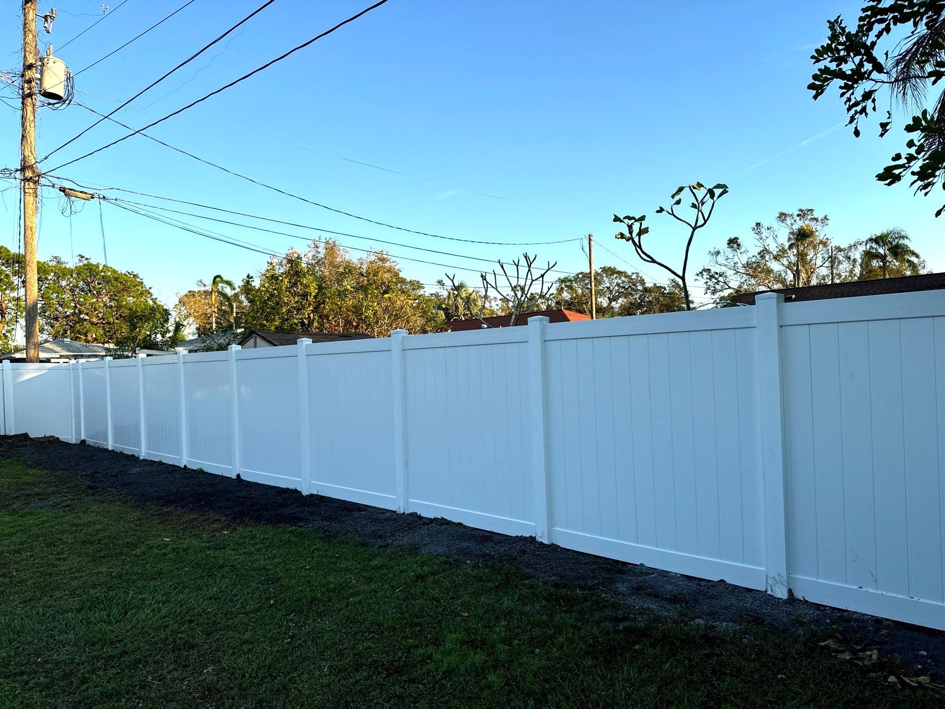 Vinyl Fence Installation using 6Ft White Vinyl Privacy Fence and a 4Ft White Vinyl Picket Fence by Asap fence and gates, LLC