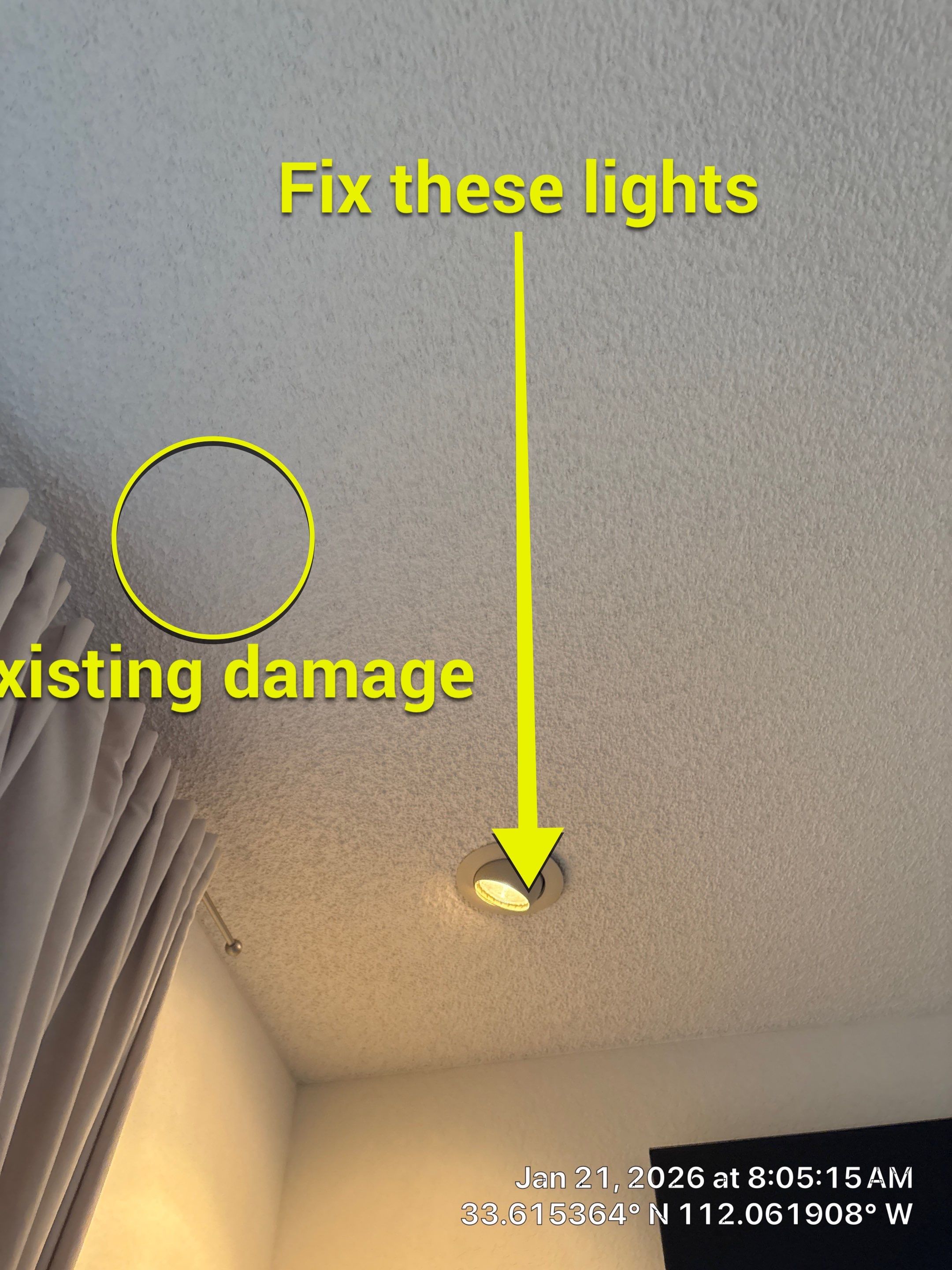 Office Lights by CompanyCam Sales Demo