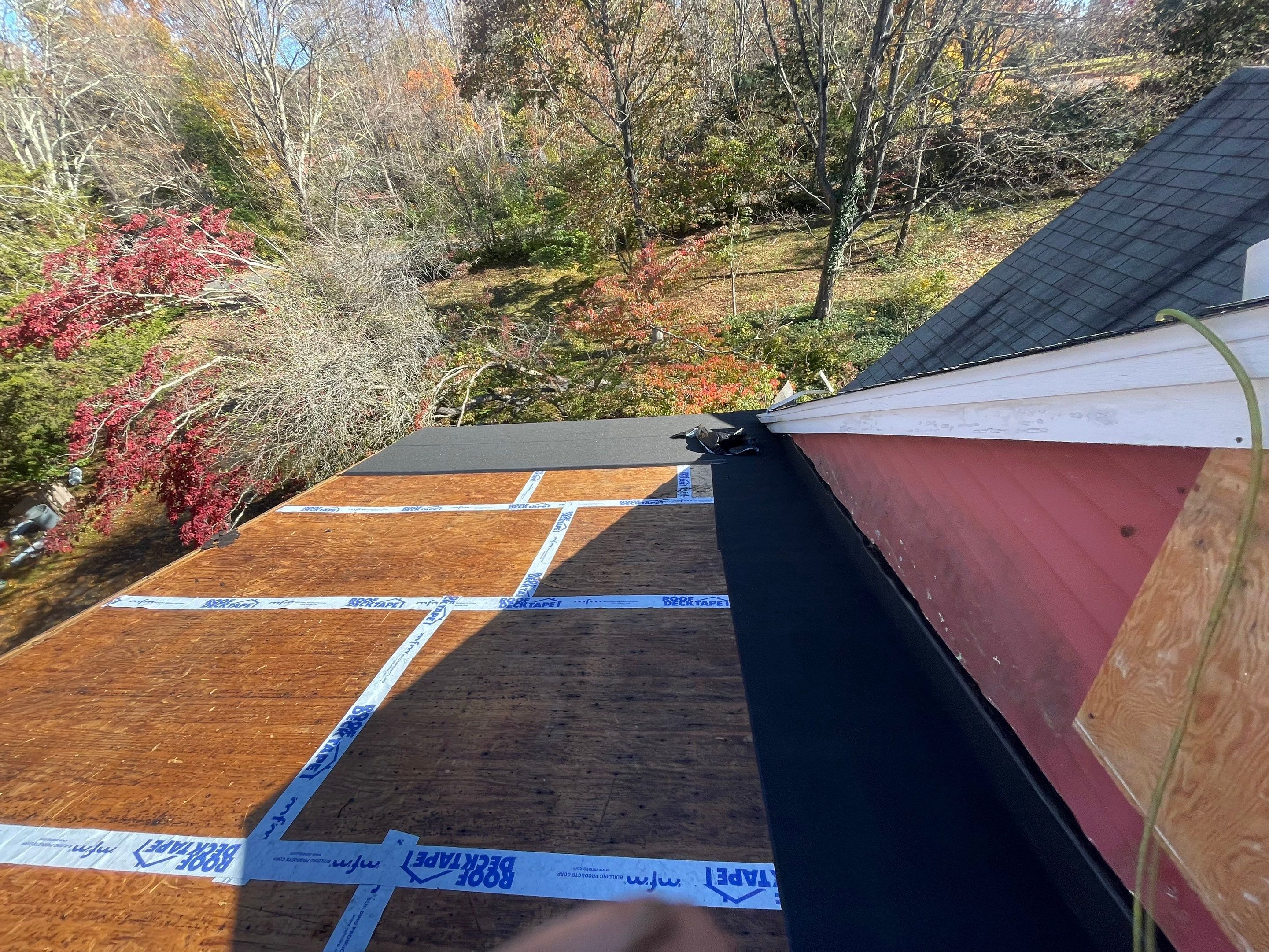 Residential Roofing Installation using Owens Corning TruDefinition Duration AR - Estate Gray & White Double 4 Siding by A Plus Exterior