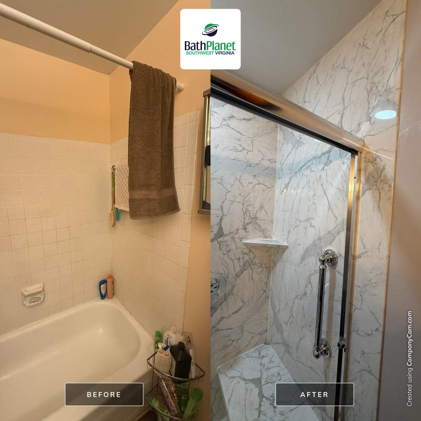 Tub to Shower Remodel by BathPlanet SW Virginia