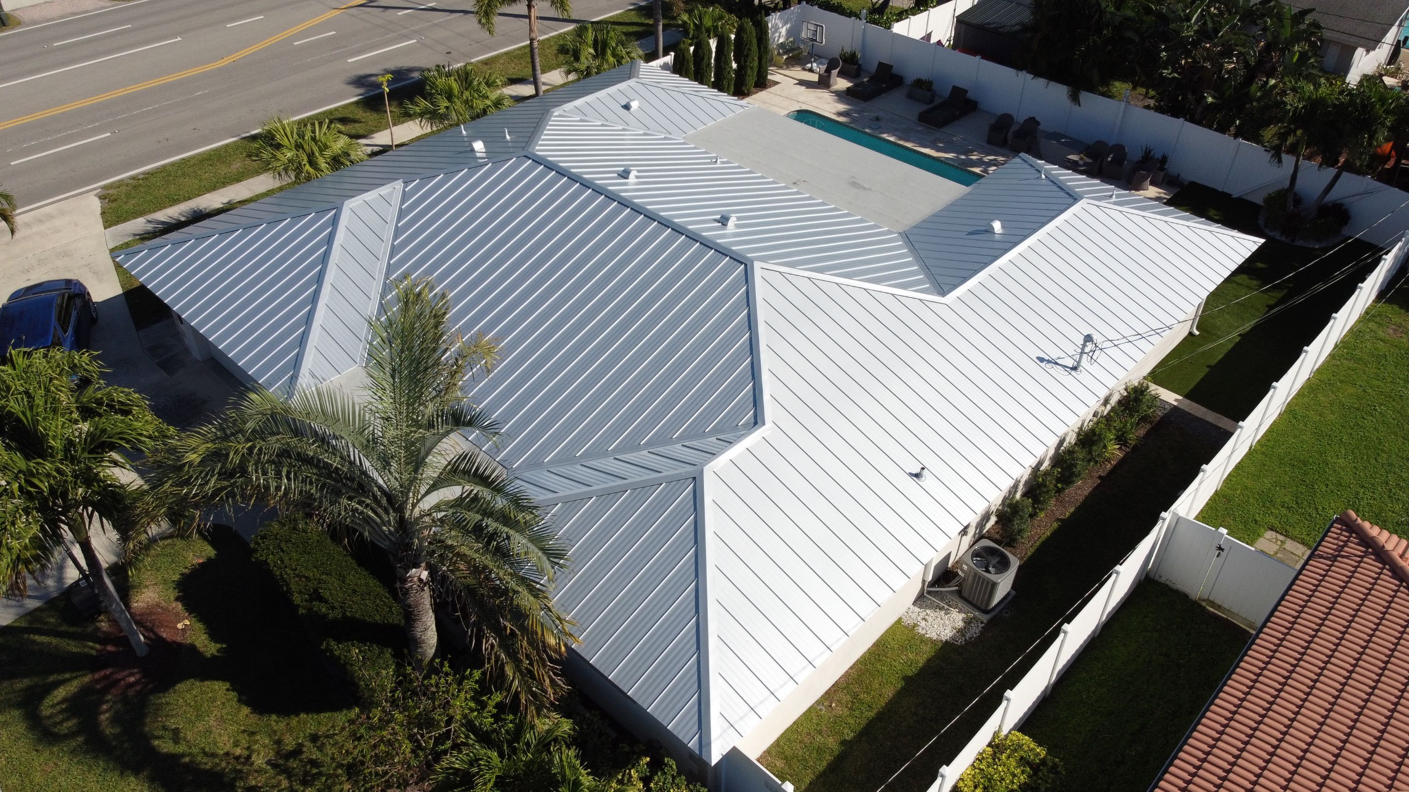 Residential Roofing Installation using 1" Nail strip metal roof by BLUES BROTHERS ROOFING