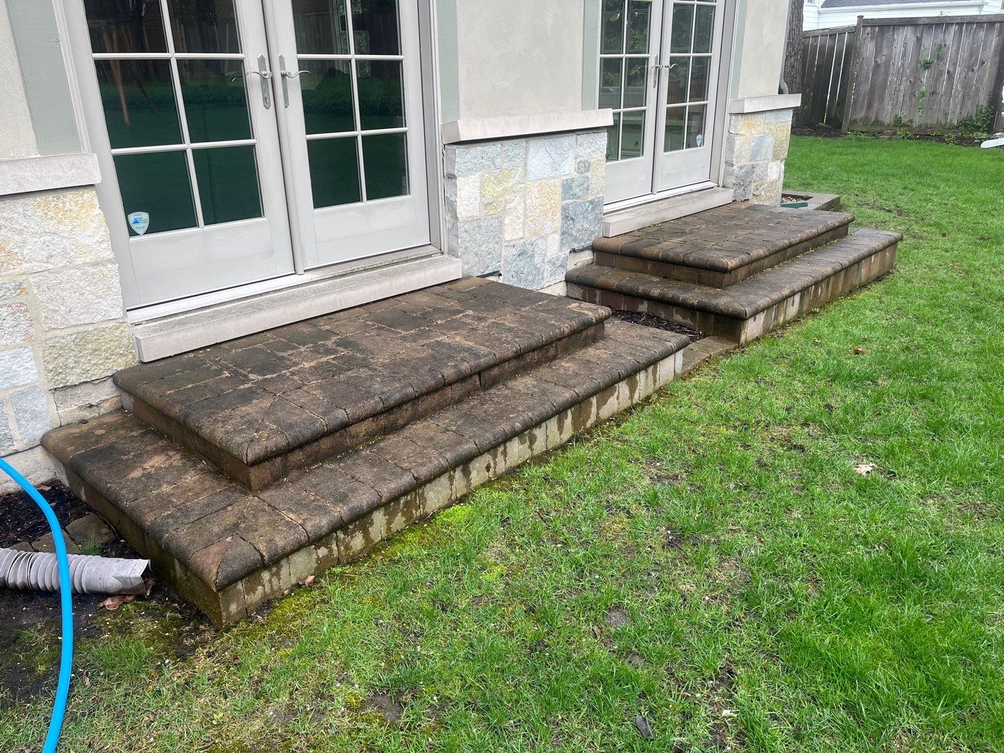 bluestone using Algaecide, soft wash soap by Northern Power Washing LLC.