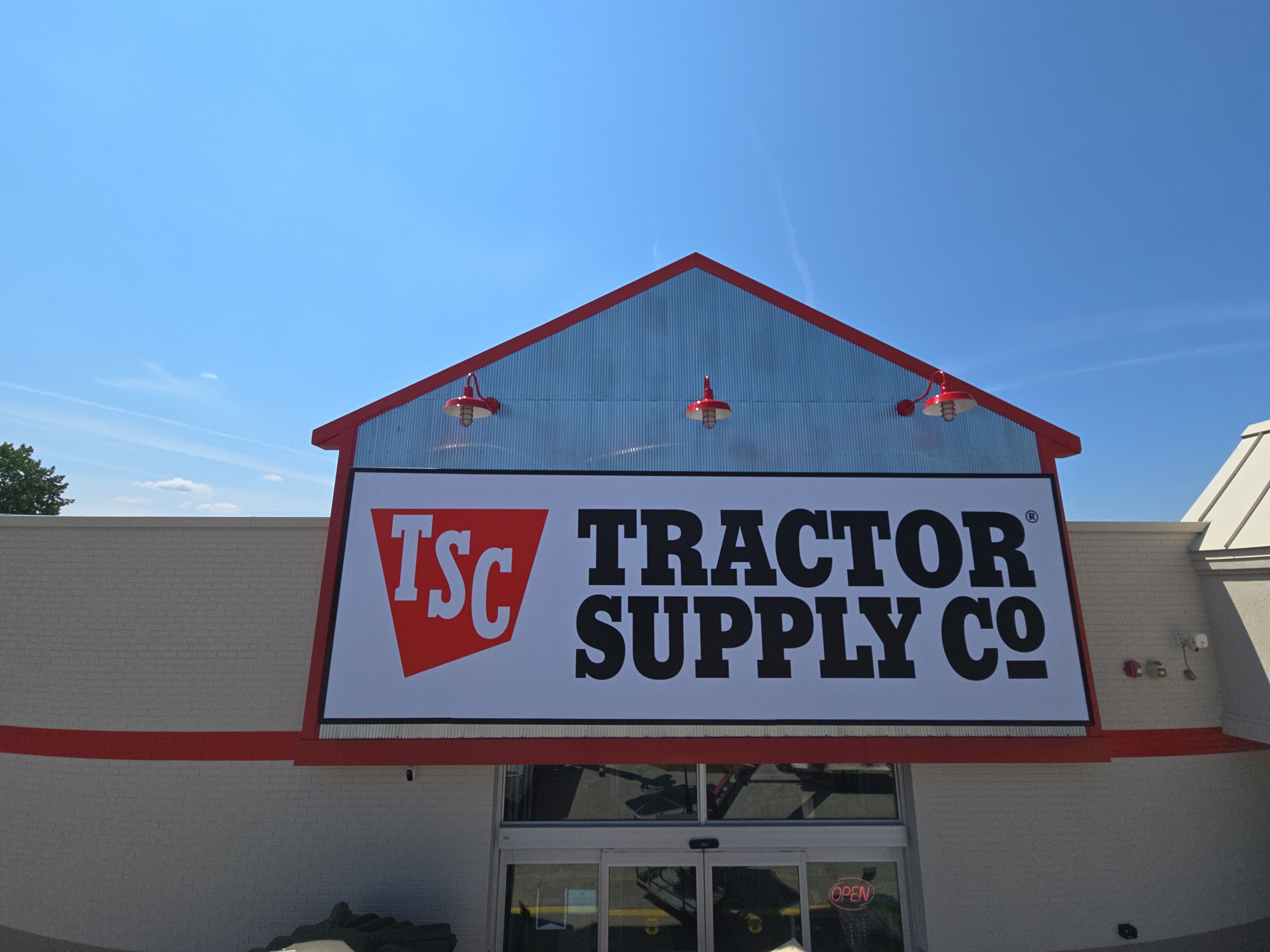 Commercial Building Signage and Exterior Lighting Installation in Knox by Hayes Design co