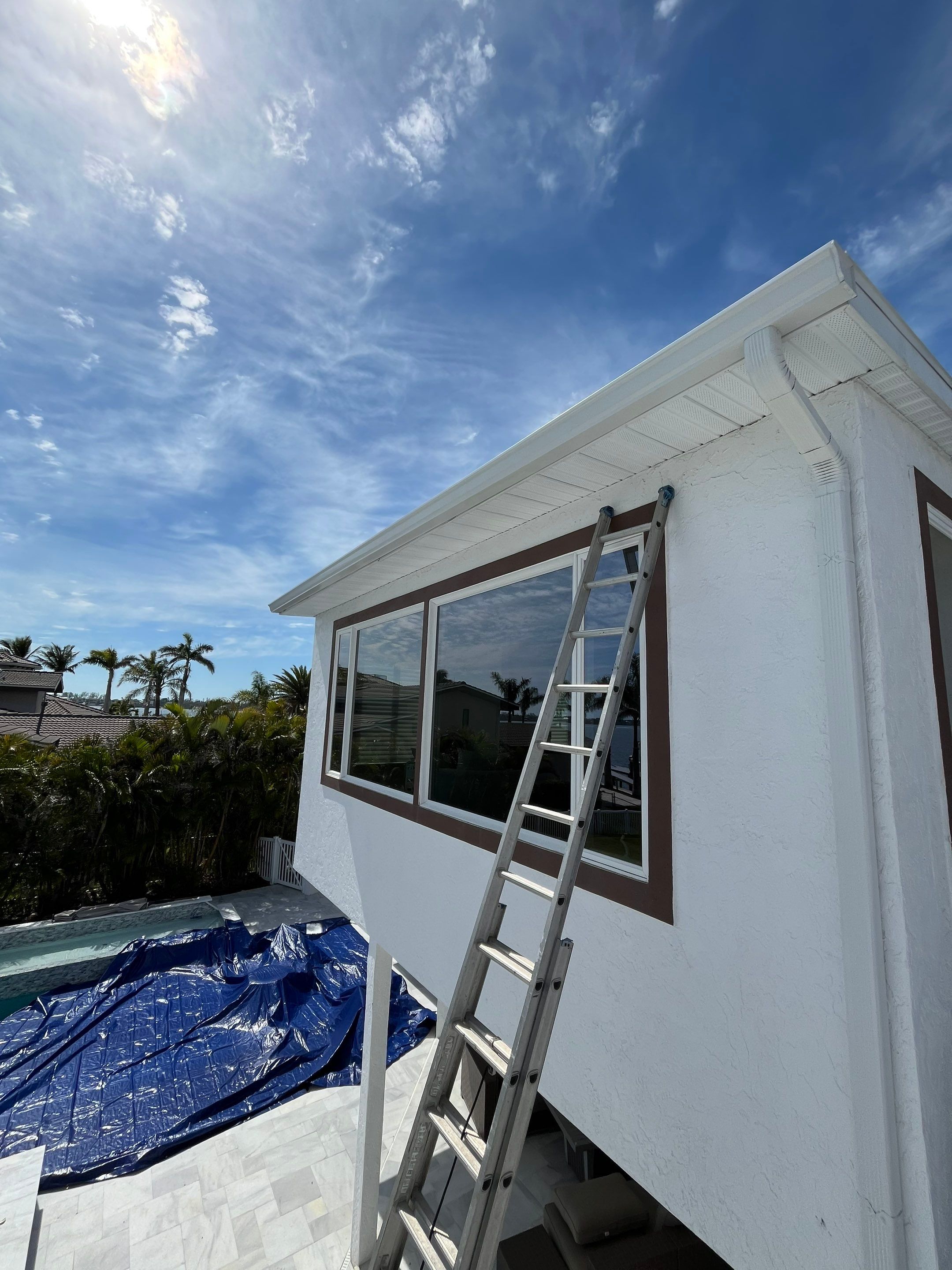 Repainting and Upgrading Gutters in Sarasota FL by Gutter Professors