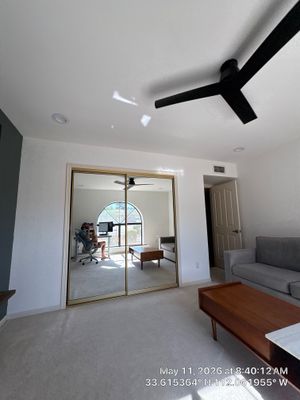Modern Home Office Renovation and Media Wall Installation in Phoenix