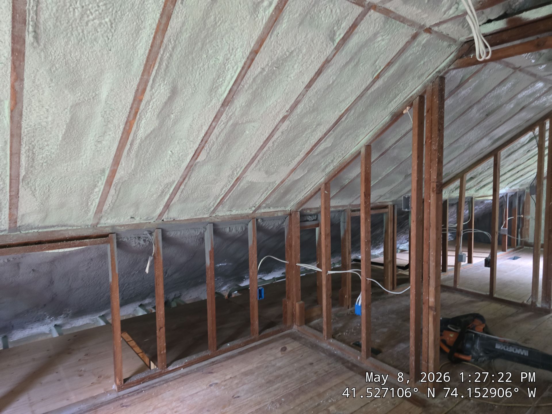 Attic Insulation using Closed Cell Spray Foam by NYS Foam & Energy
