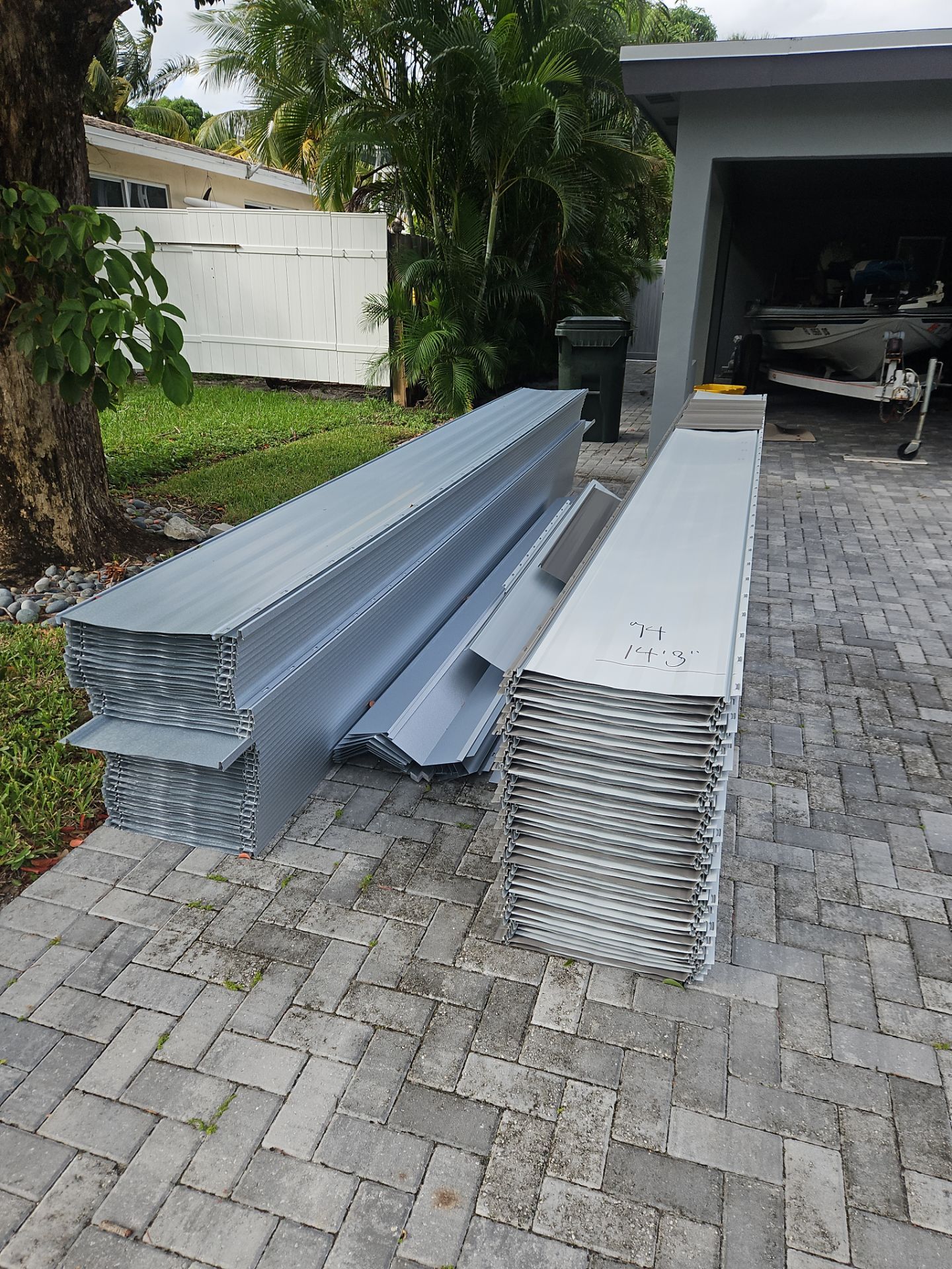 Residential Roofing Installation using 1" Nail strip metal roof by BLUES BROTHERS ROOFING