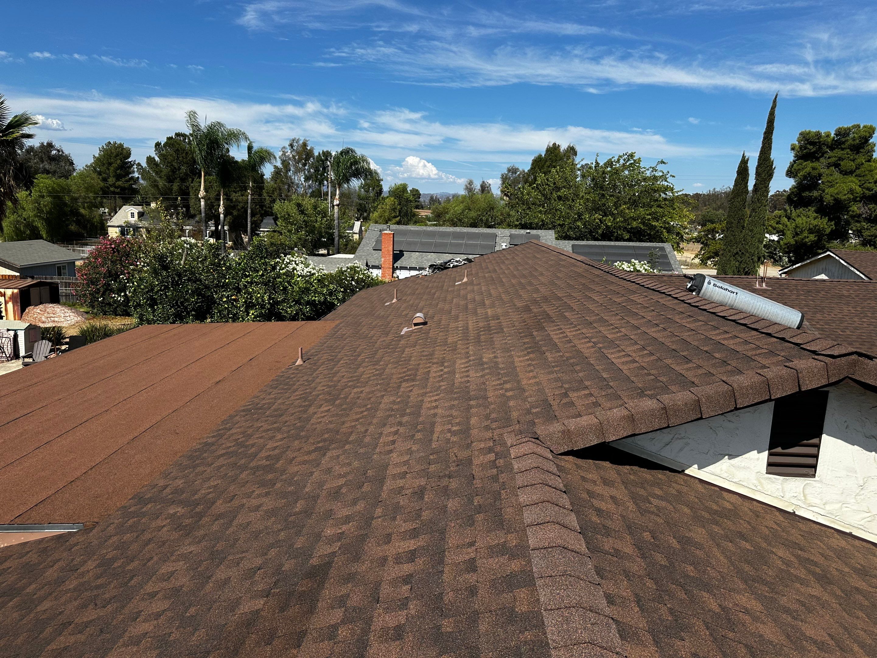 GAF Timberline Asphalt Shingle Roof Replacement in Ramona by Reliable Roofing San Diego Inc.
