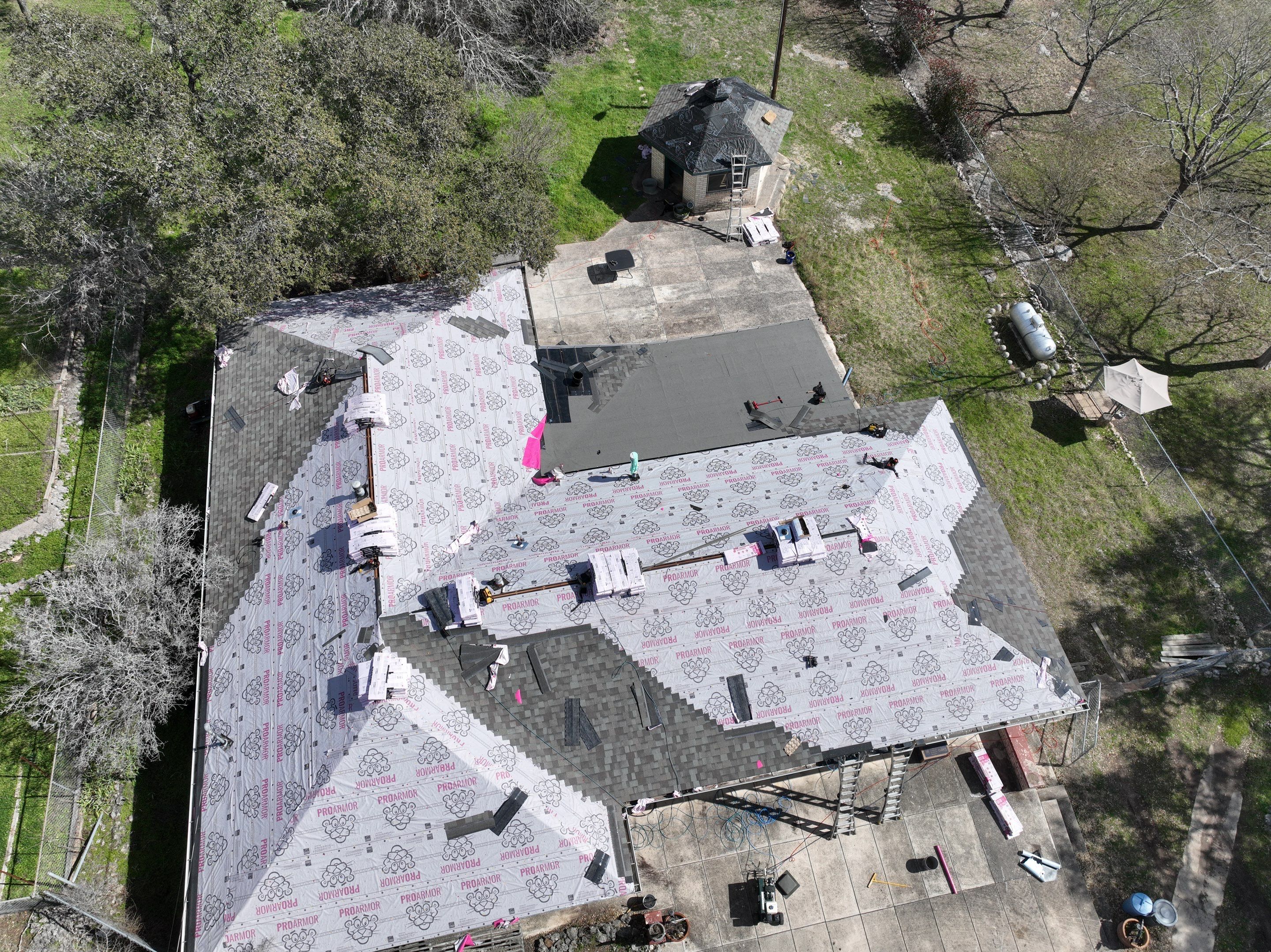 Residential Roofing Installation using Owens Corning 30 year Architectural Shingles by Premier Roofing and Contracting