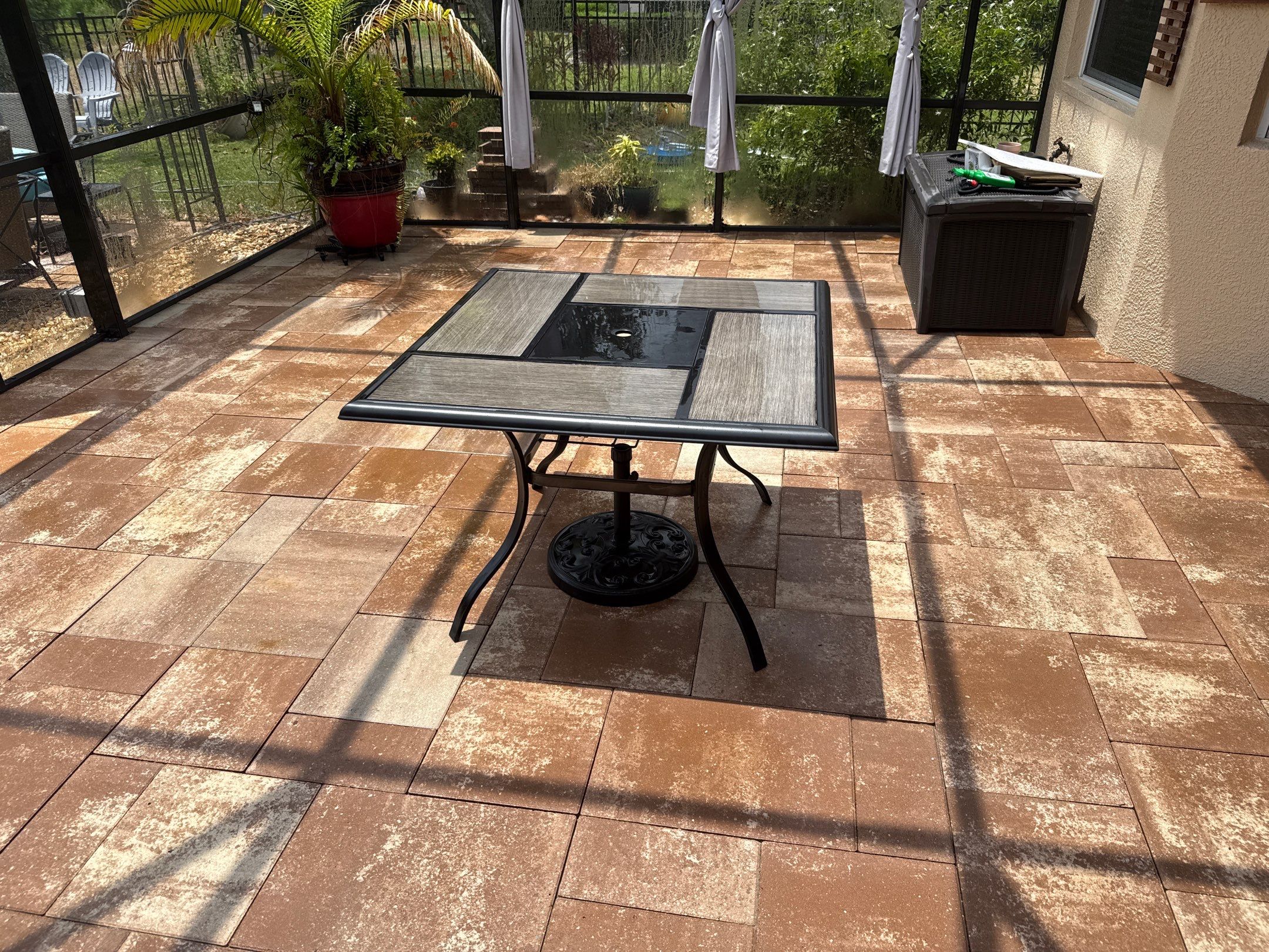 Paver Patio Cleaning & Screen Enclosure Cleaning in GreyHawk Landing – Bradenton, FL 34212 by Sunshine AquaWash