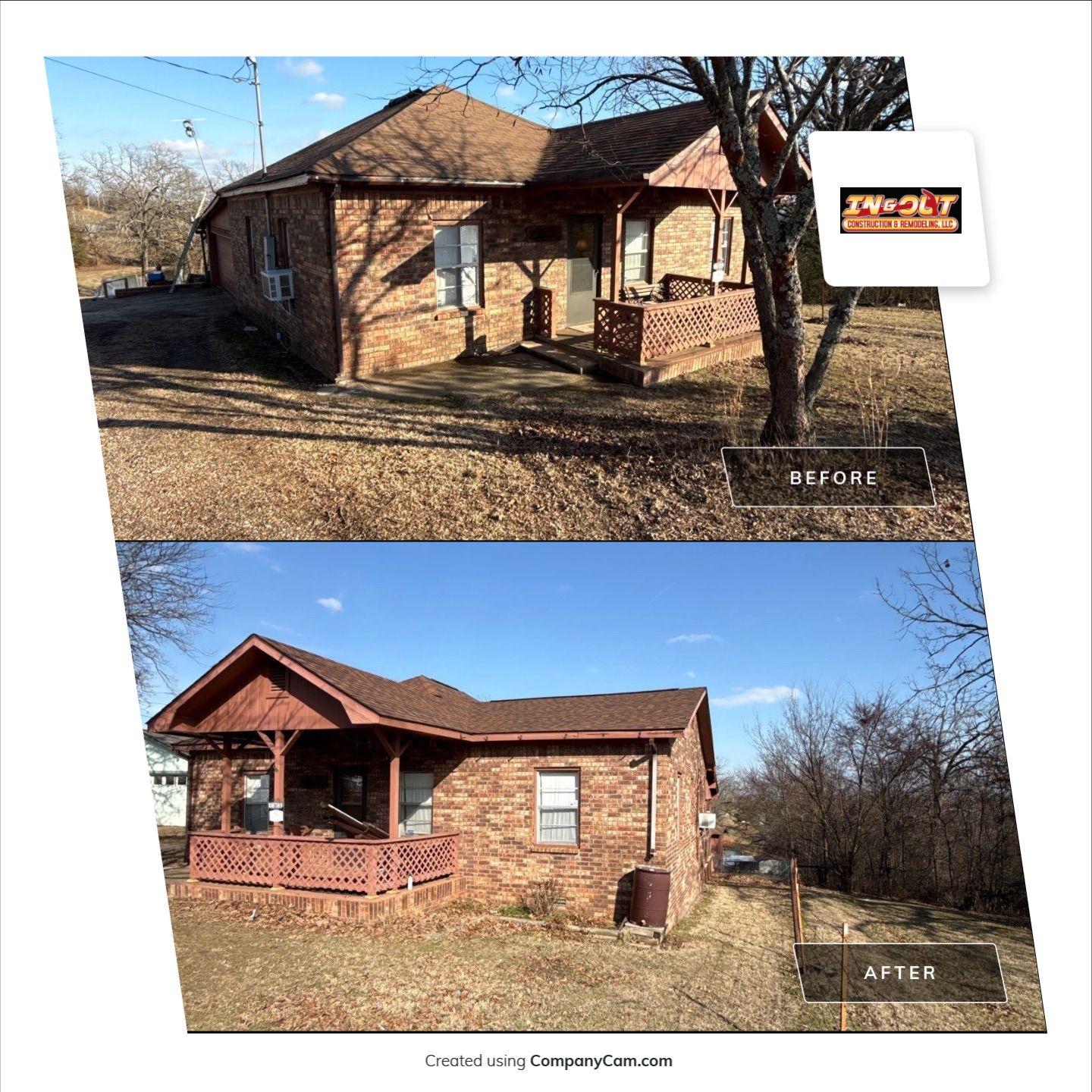Rustic Hickory Shingles & SBS Cap & Base by In & Out Construction & Remodeling, LLC