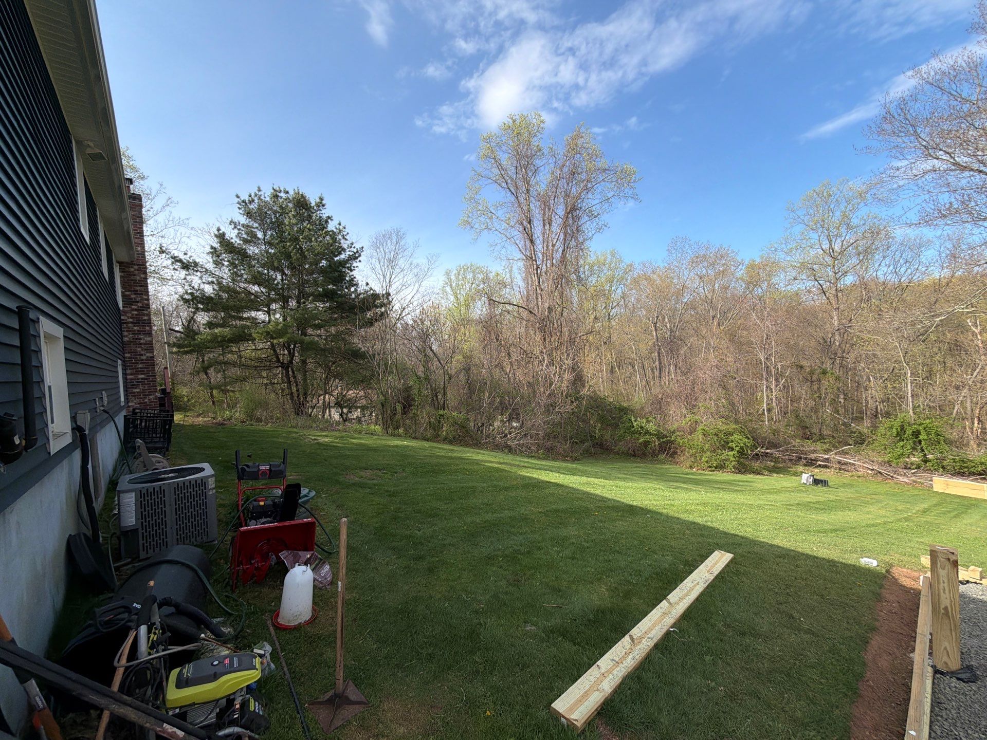 Lawn Care Visit at a Residential Property in North Branford, CT by Diamond Image LLC