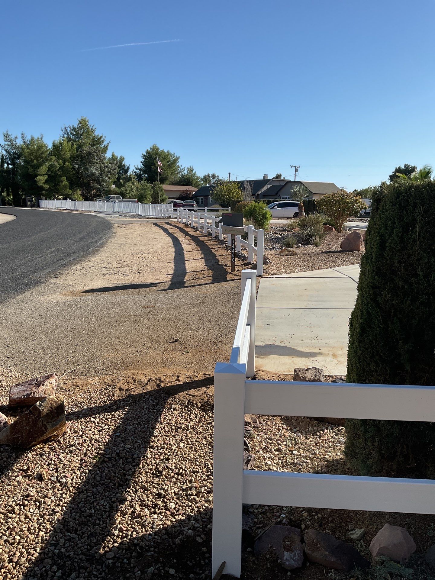 Fence Installation using Ranch Style Vinyl by Fence Guys Inc. 