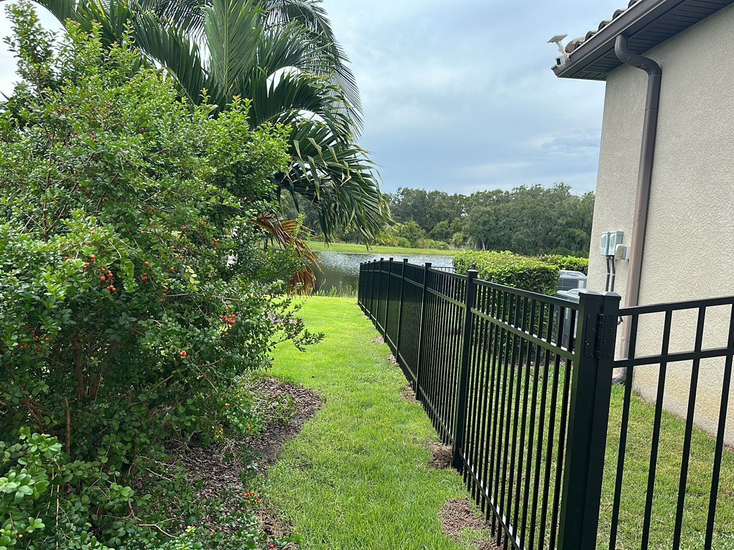 Aluminum Fence Installation using Black 3 Rail Aluminum Fence by Asap fence and gates, LLC