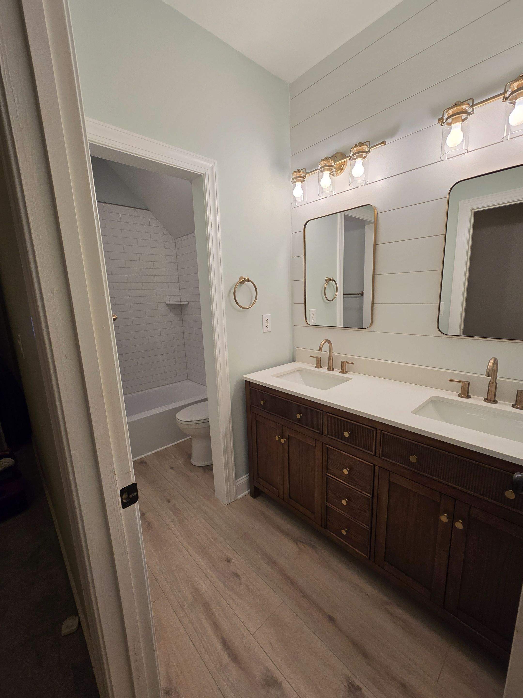 Bathroom Upgrade using Ship Lap by A Step Above Handy LLC 