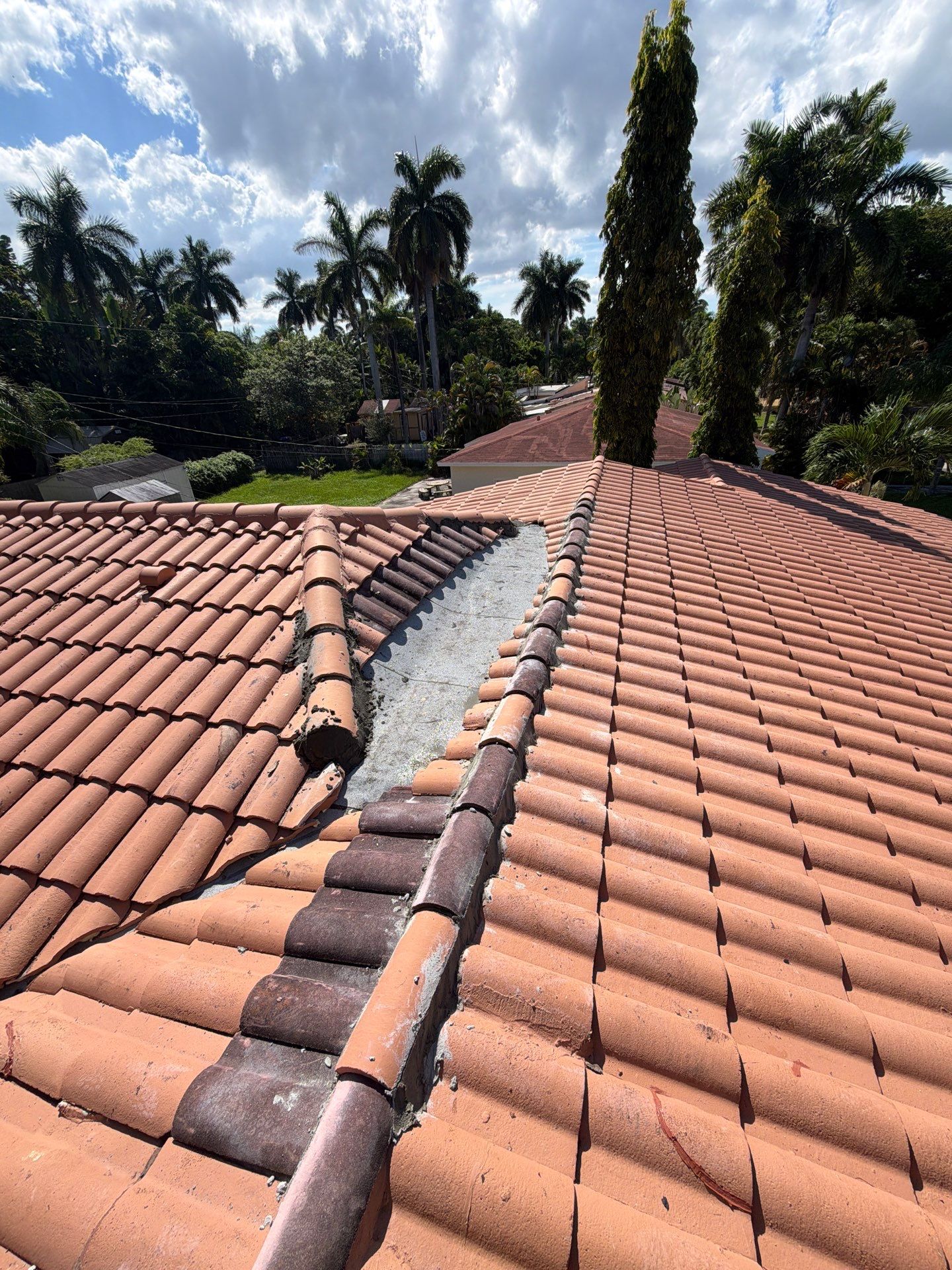 Terracotta Tile Roof Repair and Valley Restoration in Hollywood by Picos Construction Engineering