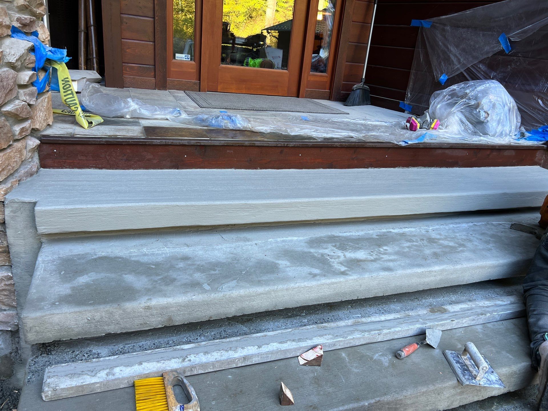 Pia | Custom Concrete Driveway, Walkway & Floating Steps by Jireh Asphalt & Concrete Inc 