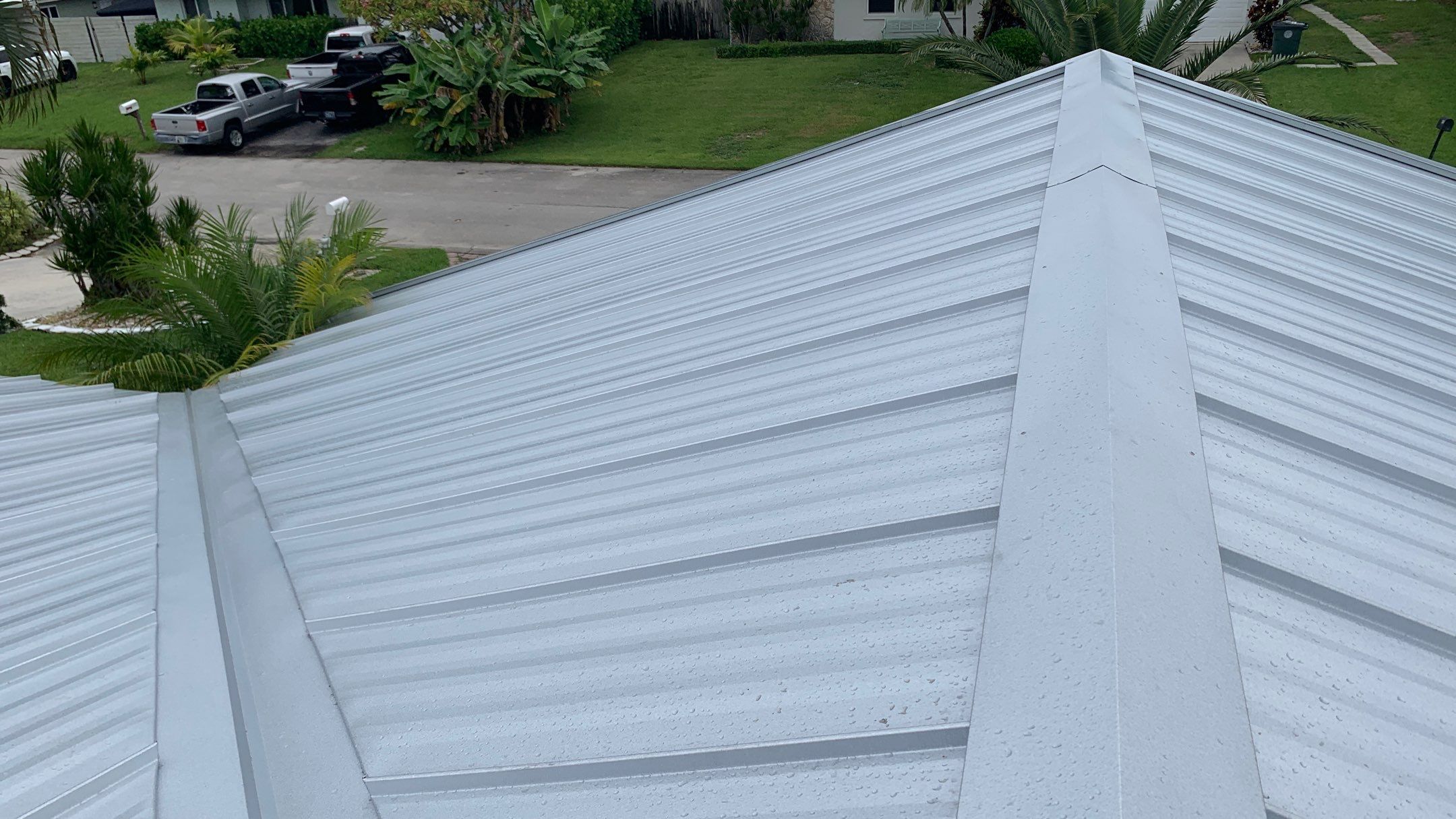 Residential Roofing Installation using 1" Nail strip metal roof by BLUES BROTHERS ROOFING