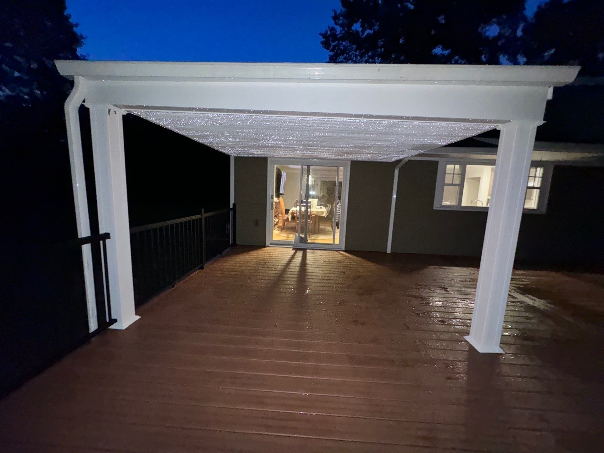 New Deck using Trex Tiki Torch  by deck guardian