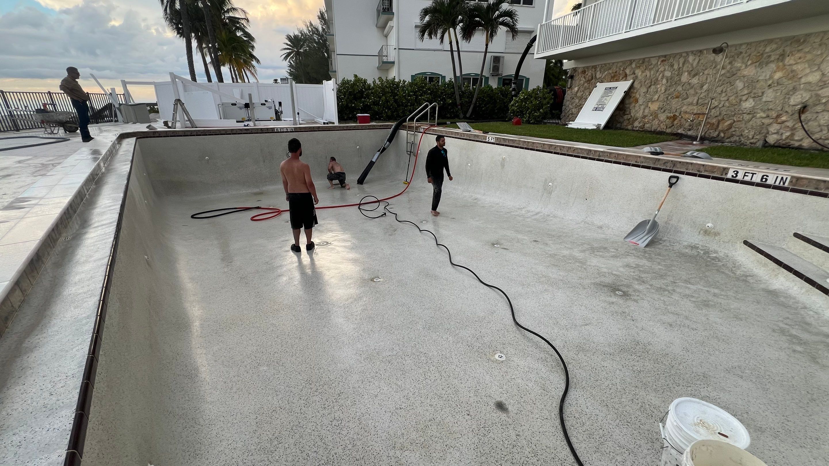 Naples Condo Pool Cleanout by APS Power & Water
