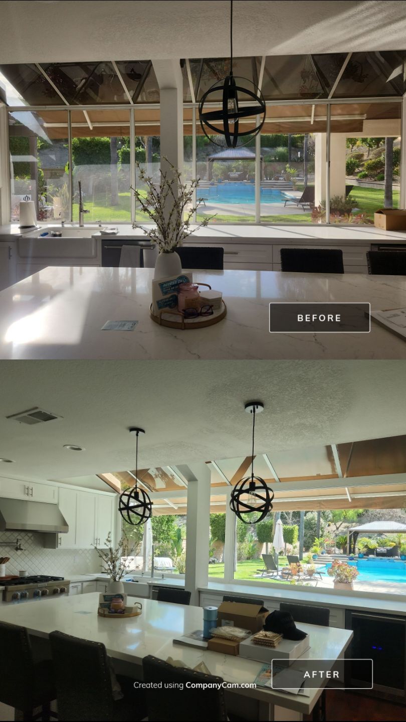 Window Installation using Anlin vinyl windows with Sunshield glass by American Window Company