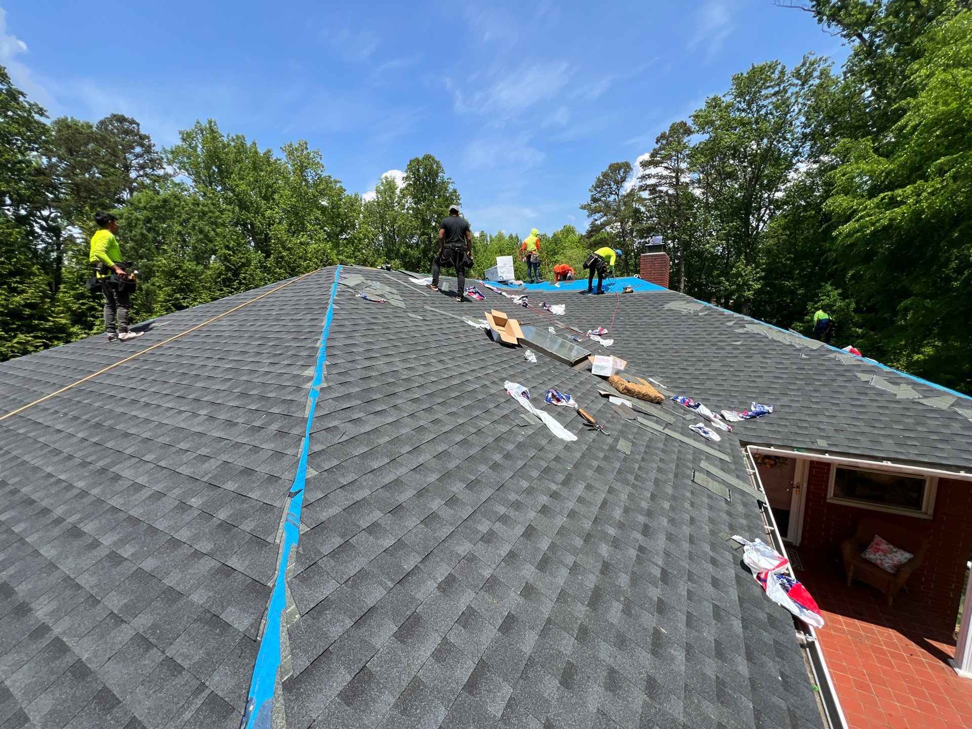 Residential Roofing Installation using GAF Timberline HDZ Charcoal by RISE Roofing & Restoration, LLC