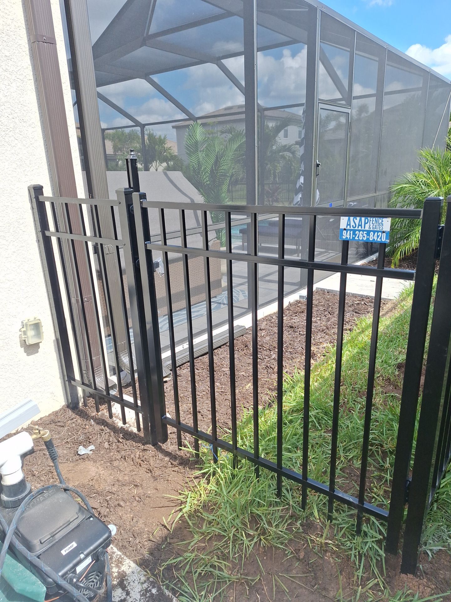 3 Rail Black Aluminum In Lakewood Ranches by Asap fence and gates, LLC