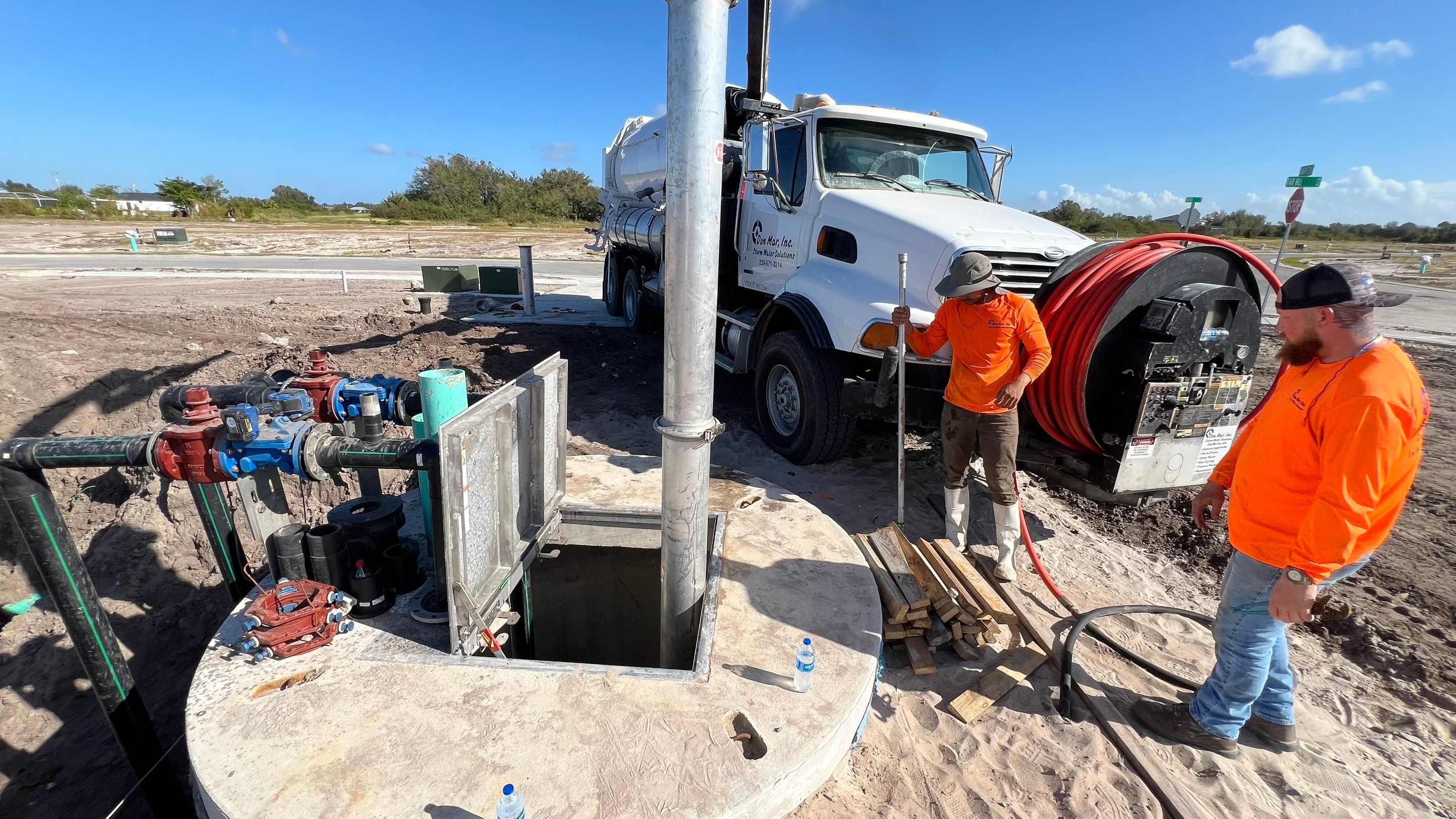 Lehigh Acres New Construction Community Sewer System Cleaning Part 2 by APS Power & Water