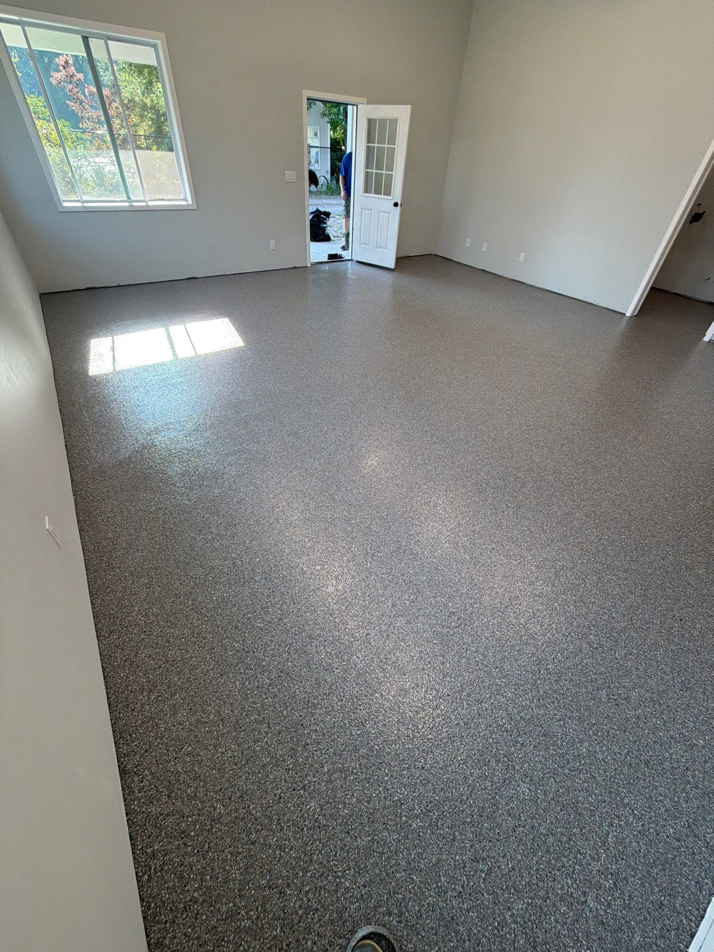 Multi-Color Epoxy Flake Floor Installation in West Olive by Gordon Painting