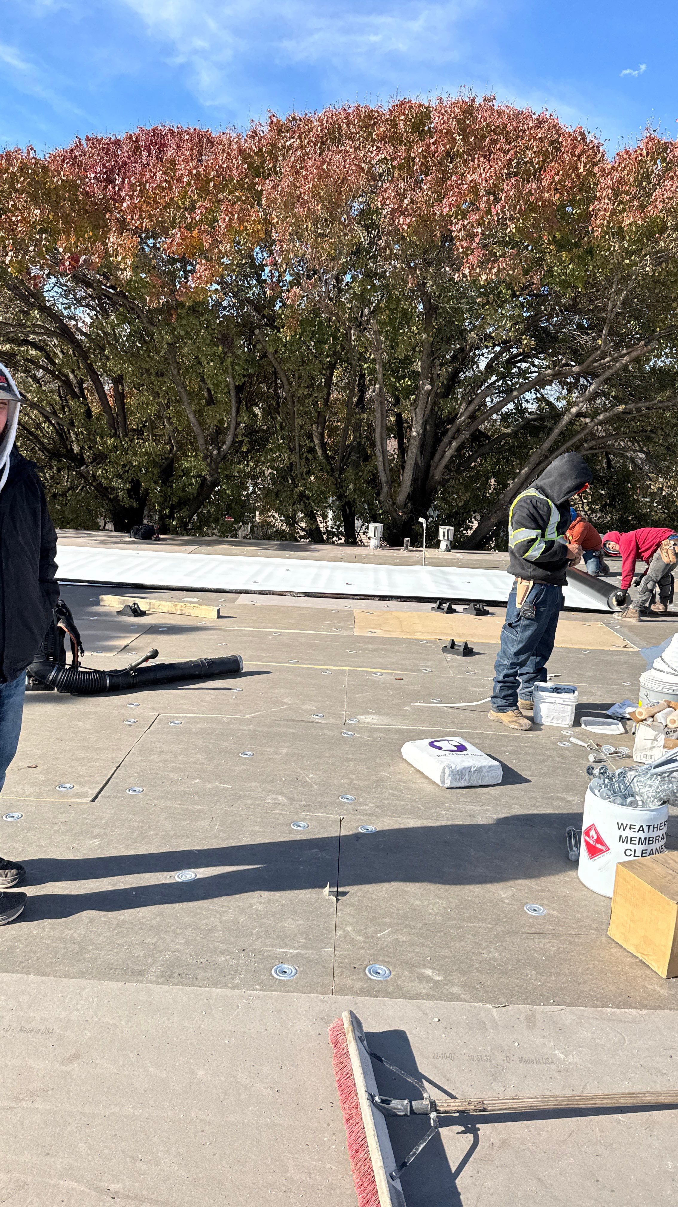 Commercial Roofing Installation using Mule-Hide by Frontline Roofing and Construction